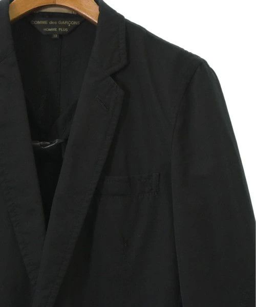 Comme des Garcons Homme Plus Jacket Wool 1 Button Flap Pocket Plain Black Size US XS / EU 42 / 0 - 5 Thumbnail