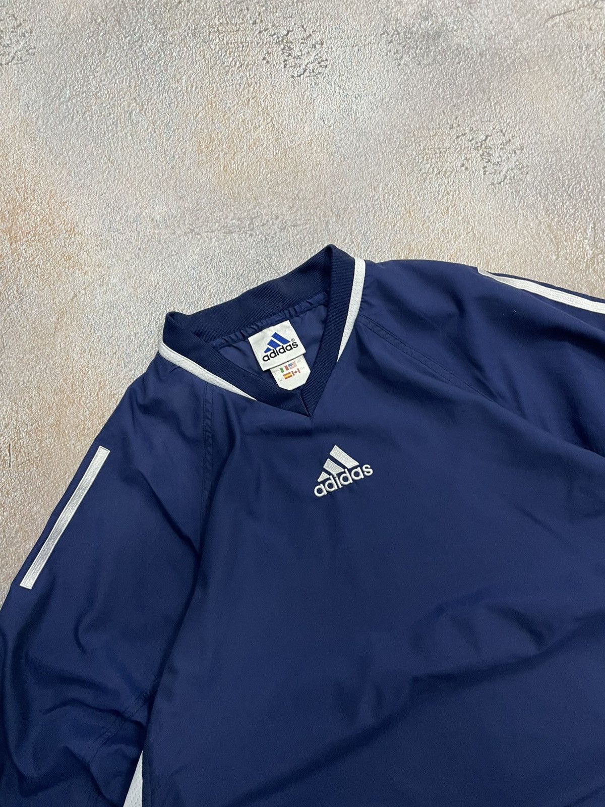 Adidas Vintage Adidas Center Logo Nylon Drill Sweatshirt Size US XL / EU 56 / 4 - 3 Thumbnail