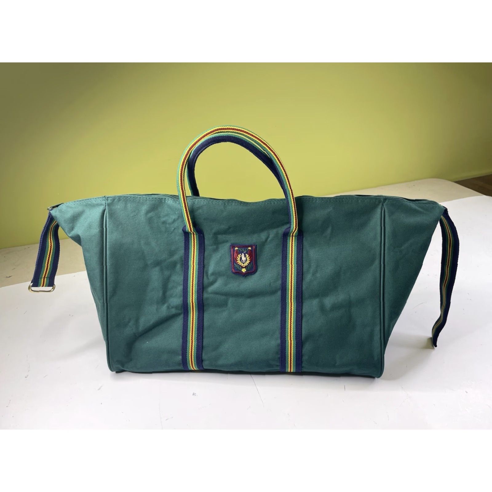 Polo Ralph Lauren VINTAGE Polo Ralph Lauren Duffle Bag Unisex Adults Large Green Canvas Logo Buckle Strap 90s Classic Travel Size US L / EU 52-54 / 3 - 2 Thumbnail