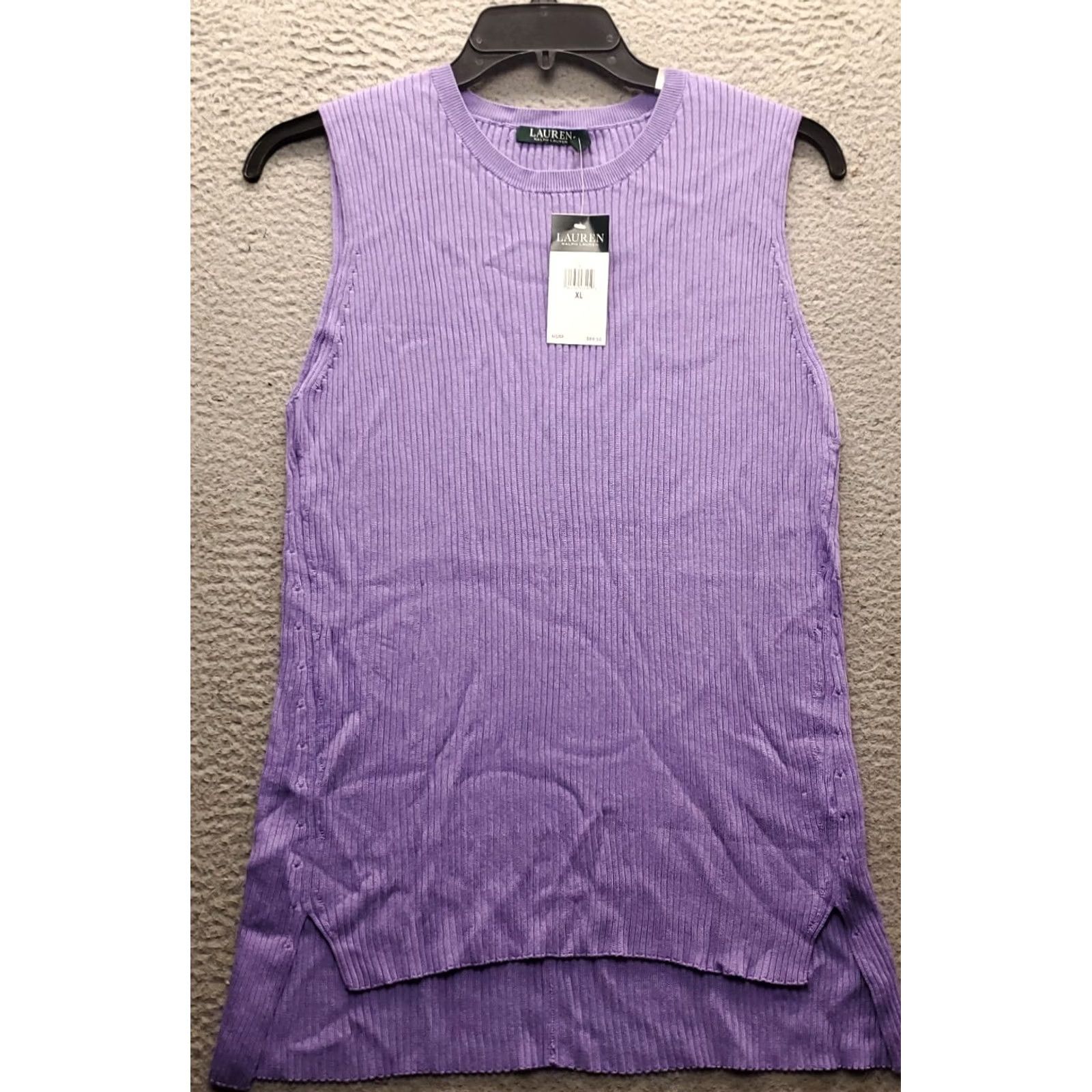 Ralph Lauren Lauren Ralph Lauren Sweater Womens XL Purple Ribbed Knit Sleeveless Pullover Size XL / US 12-14 / IT 48-50 - 2 Thumbnail