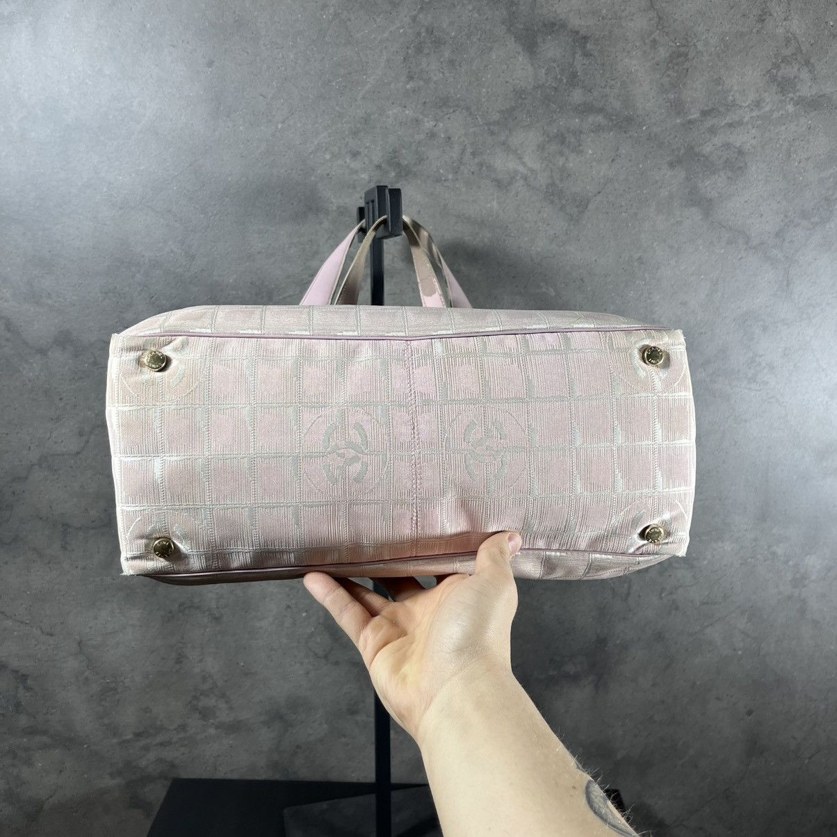 Chanel Archive Chanel Aligne Pink Travel Line Monogram Hand Bag Size ONE SIZE - 7 Thumbnail