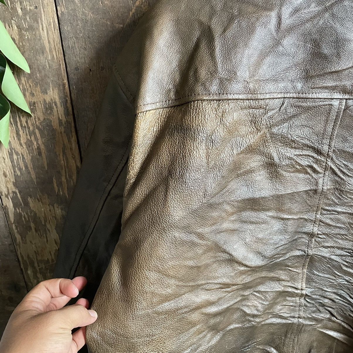 Vintage Vintage Leather Bomber Jacket Size US XL / EU 56 / 4 - 9 Thumbnail
