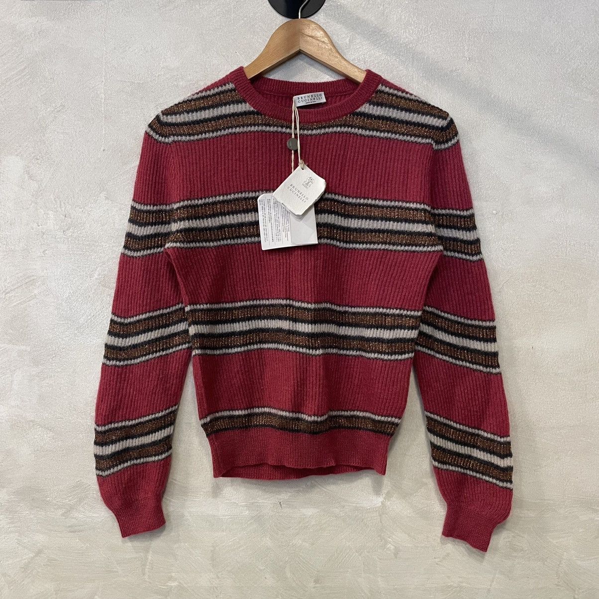 Brunello Cucinelli Brunello Cucinelli Mohair Stripe Knit Sweater Size XS / US 0-2 / IT 36-38 - 2 Thumbnail