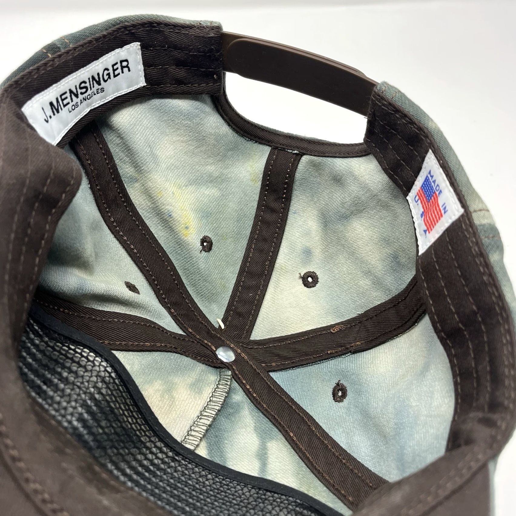 Vintage J. Mensinger Snapback Hat Made In USA Los Angeles Men's One Size Green USA Angel Theme Snapback Menswear/Hat Size ONE SIZE - 5 Thumbnail