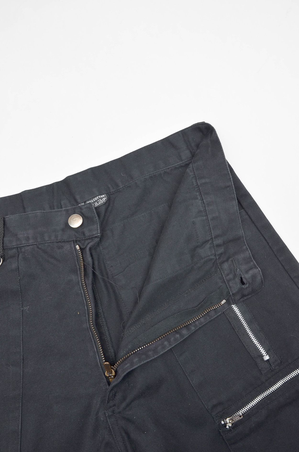 Vintage Bares Black Tech Strap Cargo Pants with Zippers L Size US 33 - 6 Thumbnail