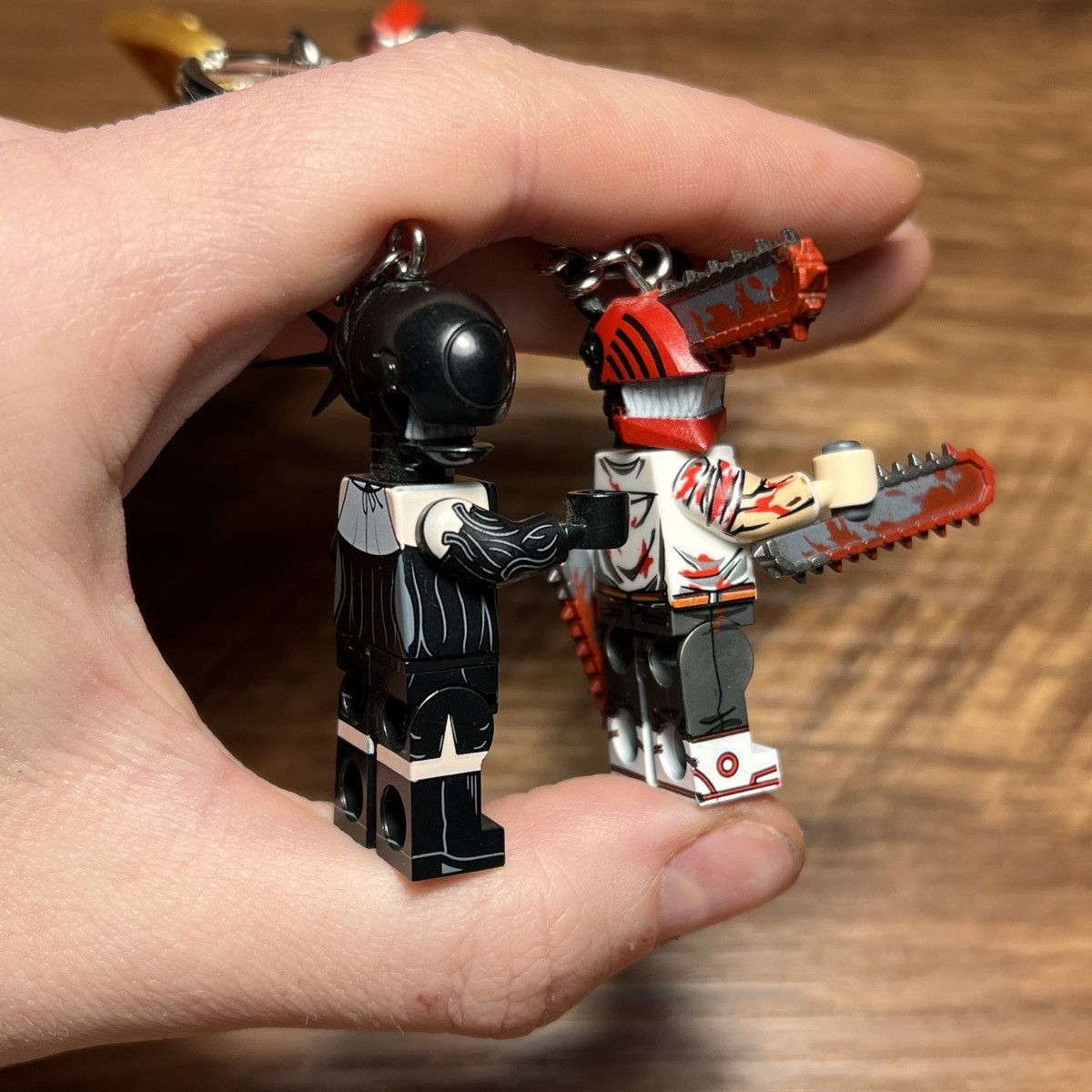 Anime chainsaw man denji reze lego minifigure keychain keyring Size ONE SIZE - 8 Thumbnail