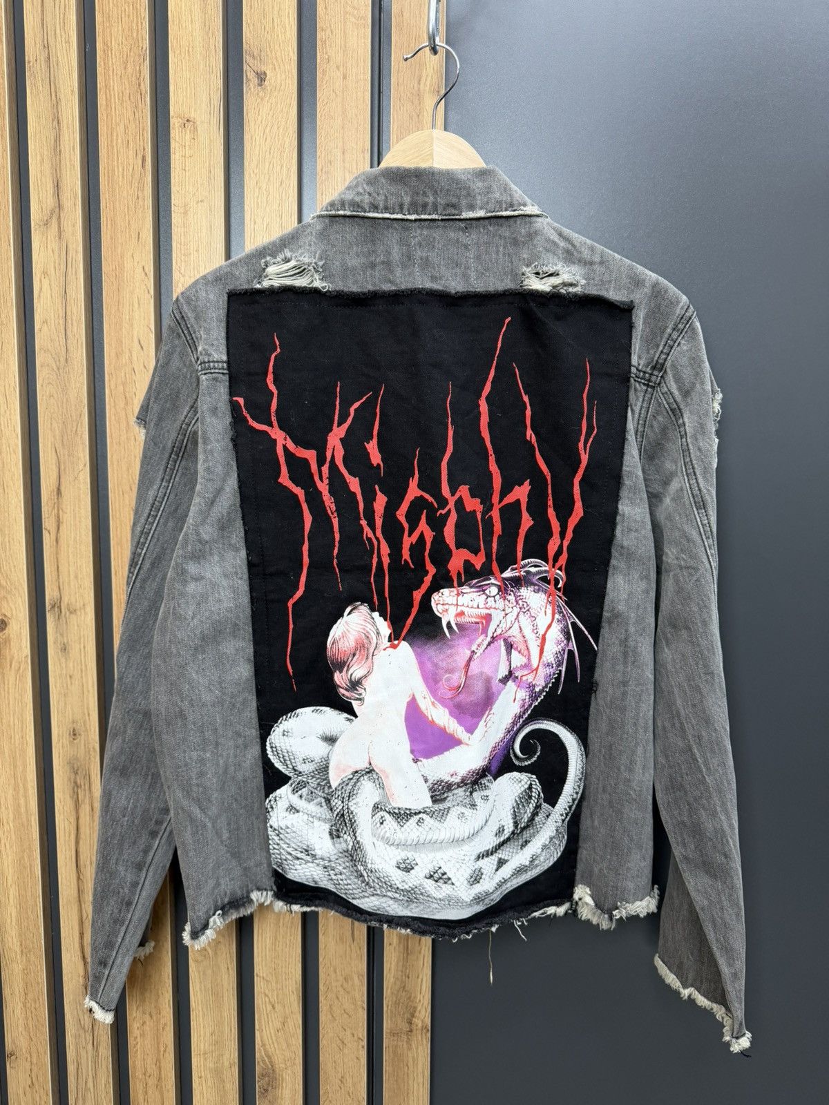 Other Smoking Time Snake Graphic Denim Jacket Size US M / EU 48-50 / 2 - 1 Thumbnail