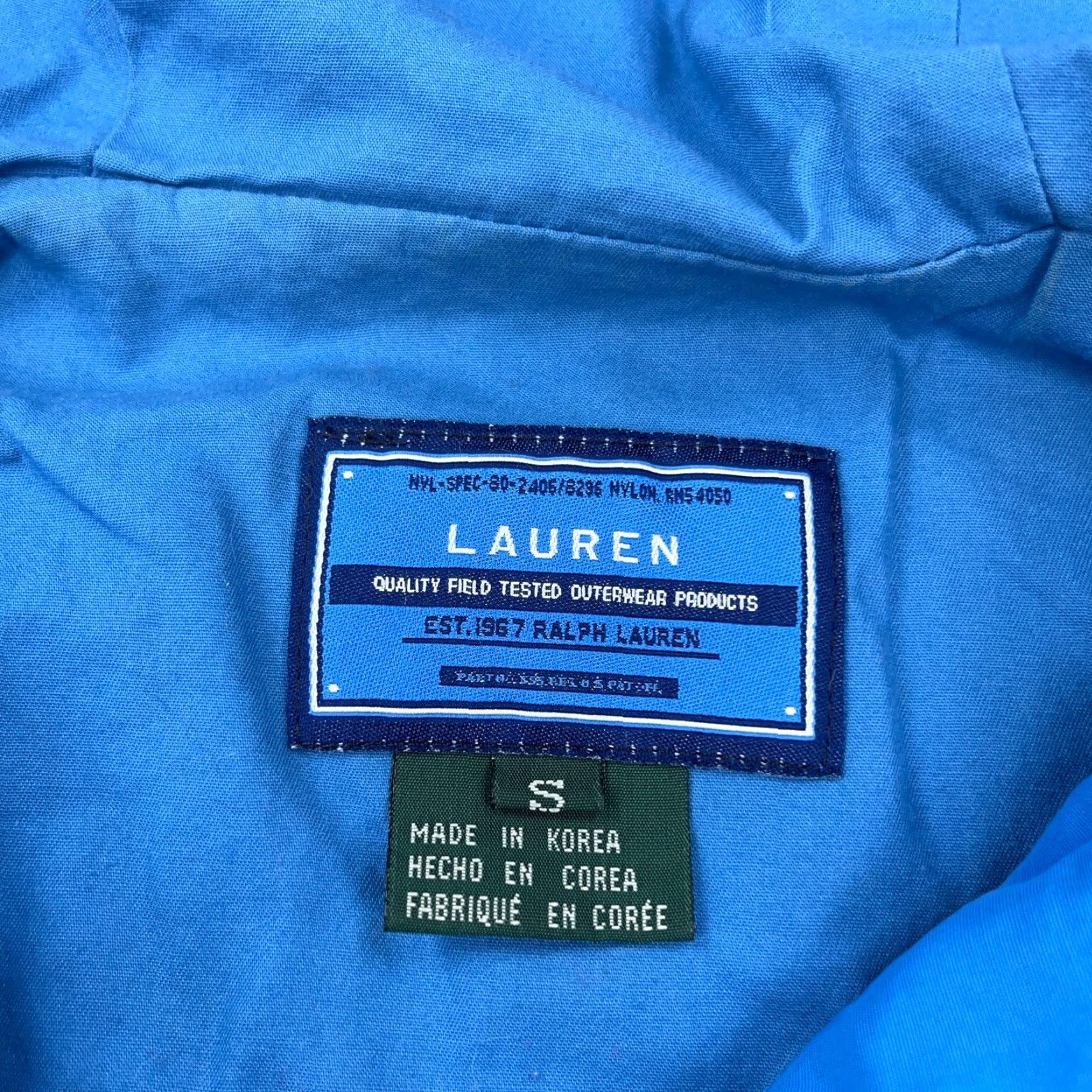 Ralph Lauren VINTAGE Lauren Ralph Lauren Jacket Women S Blue Rain Coat Windbreaker LRL VTG Y2K 90s City Nautical Preppy Tropical Shell USA Family? Size S / US 4 / IT 40 - 3 Thumbnail