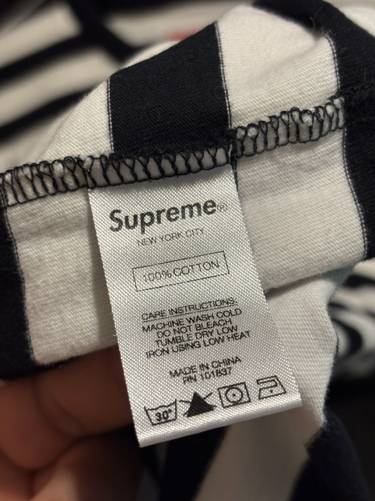 Supreme Supreme Bar Stripe Tee Size US M / EU 48-50 / 2 - 4 Thumbnail