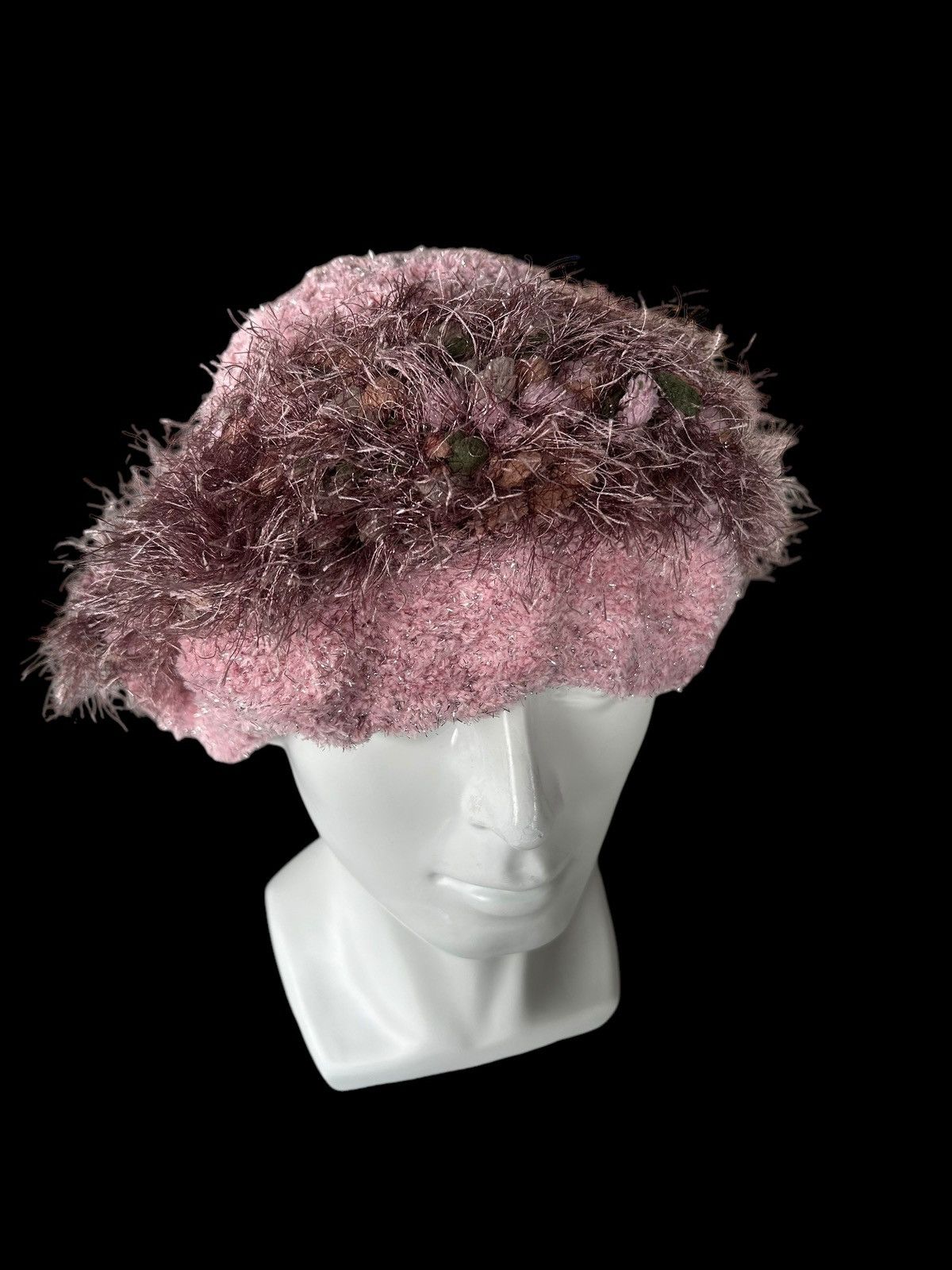 Japanese Brand × Kapital × Vintage Hippies style Fur Crochet knitt big Beanie Hats Size ONE SIZE - 3 Thumbnail