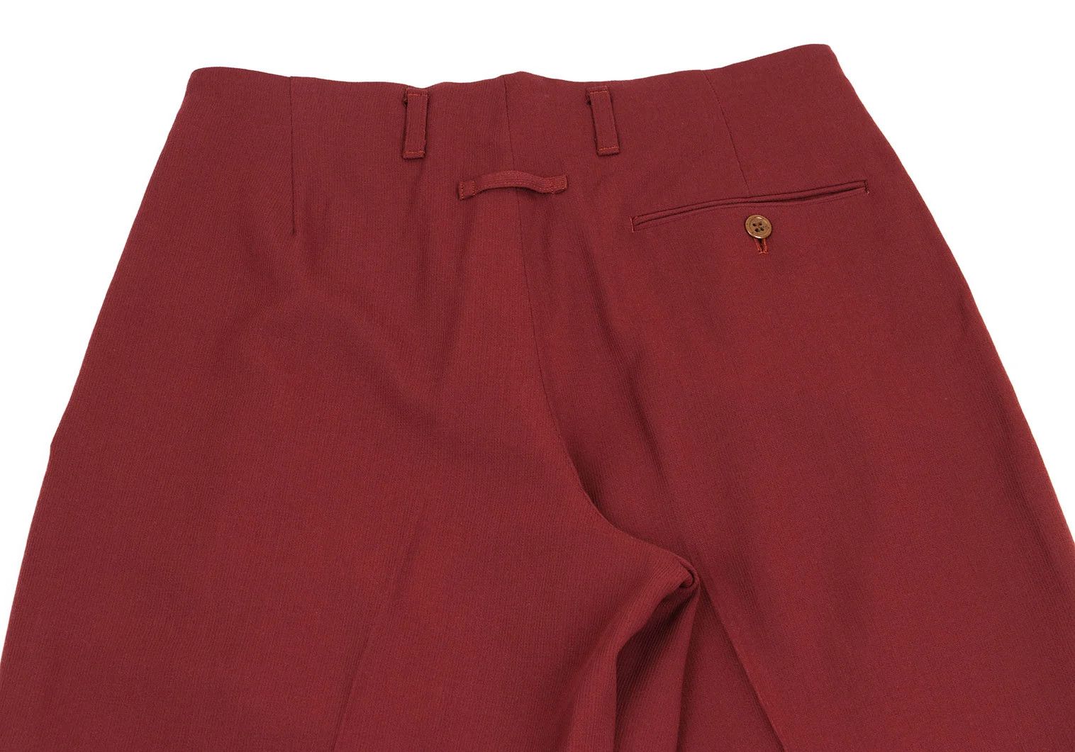 Jean Paul Gaultier Wool Tuck Pants in Bordeaux, Size 48 Size US 32 / EU 48 - 12 Thumbnail