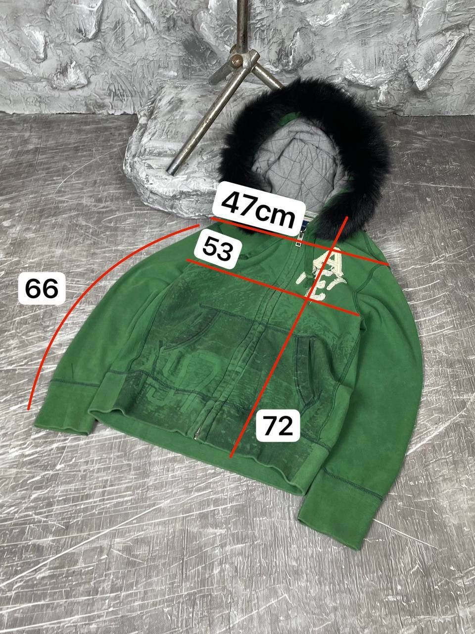 Abercrombie & Fitch × If Six Was Nine × Japanese Brand Abercrombie and Fitch Y2K Fur Hoodie Mountain Print Size US L / EU 52-54 / 3 - 9 Thumbnail