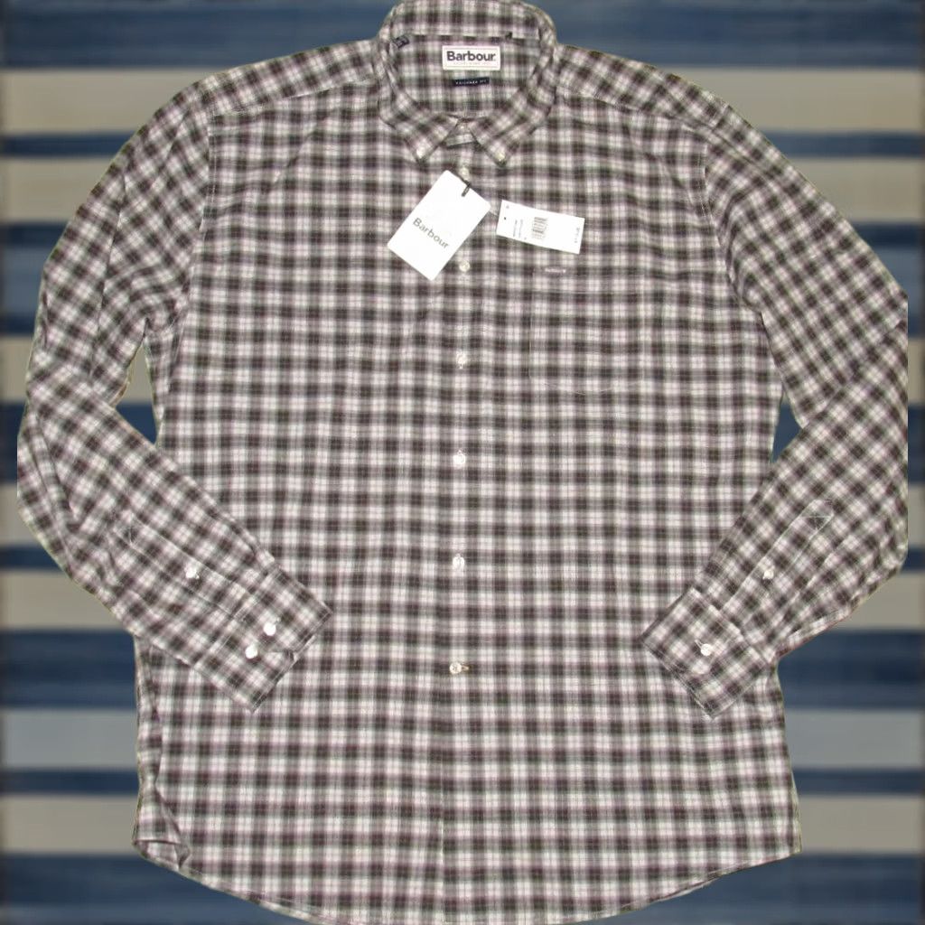 Barbour BARBOUR Grey Plaid Long Sleeve Button Down Shirt XL Mens NWT Size US XL / EU 56 / 4 - 1 Thumbnail