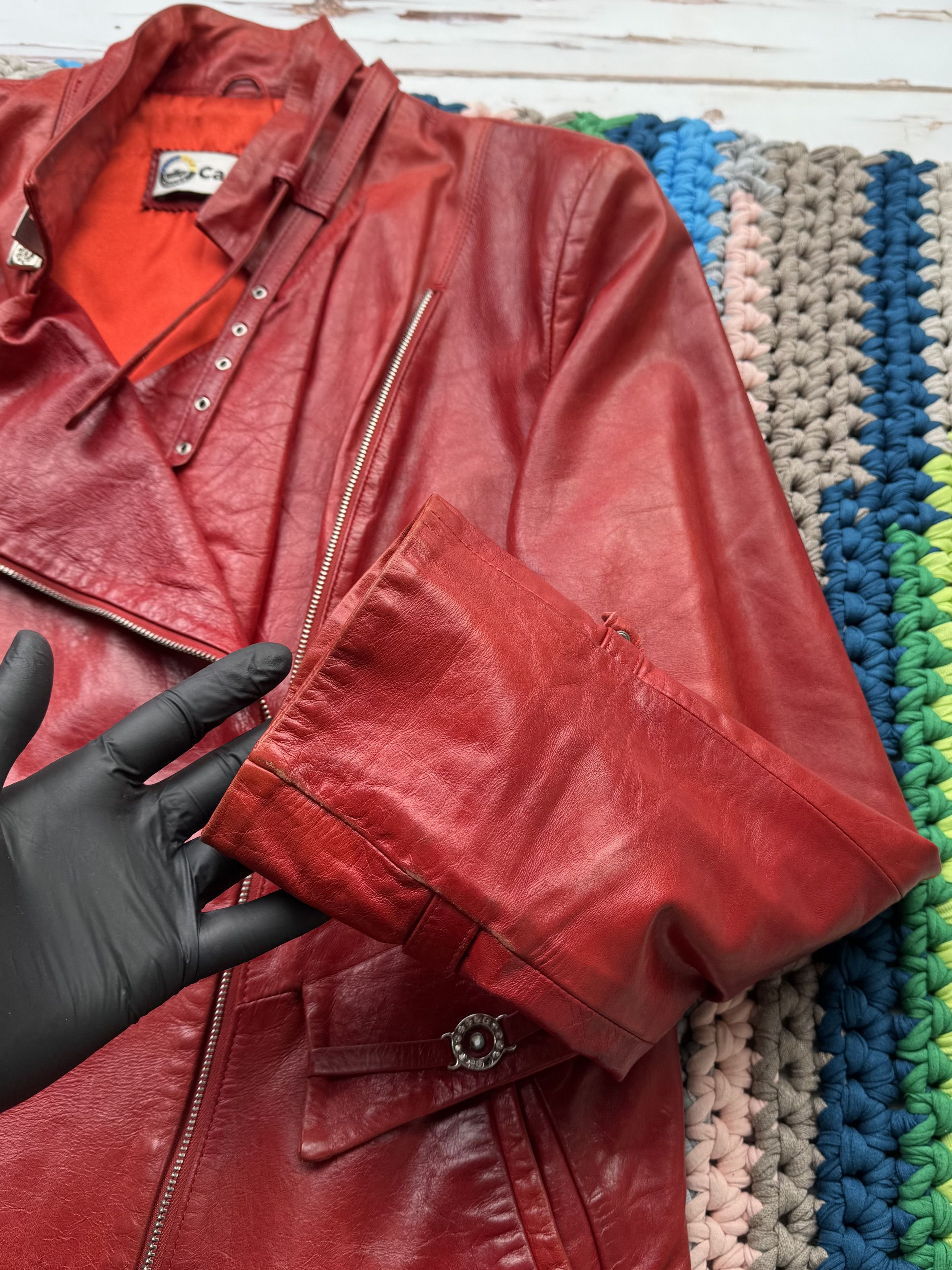 Japanese Brand Vintage Leather Jacket With Belted (ET1)(D15) Size L / US 10 / IT 46 - 5 Thumbnail
