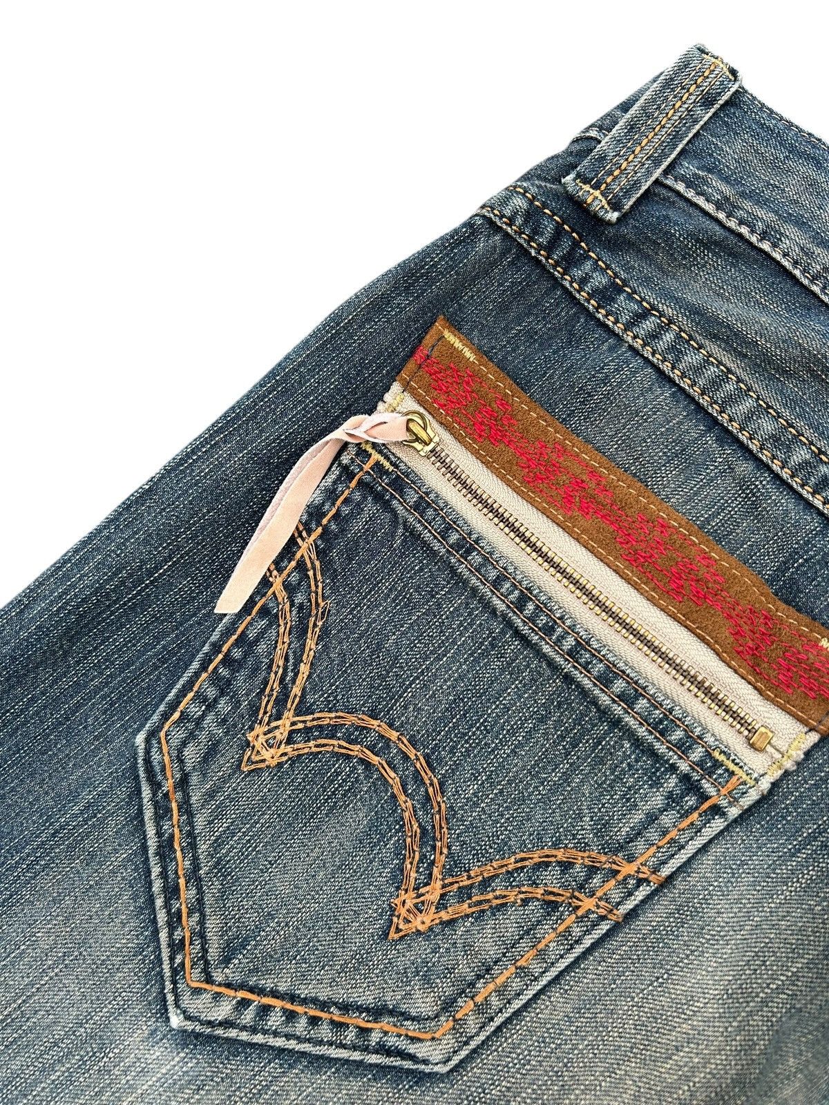 Kapital Vintage Edwin Navajo Rusty Distressed Denim Jeans Size US 32 / EU 48 - 15 Thumbnail