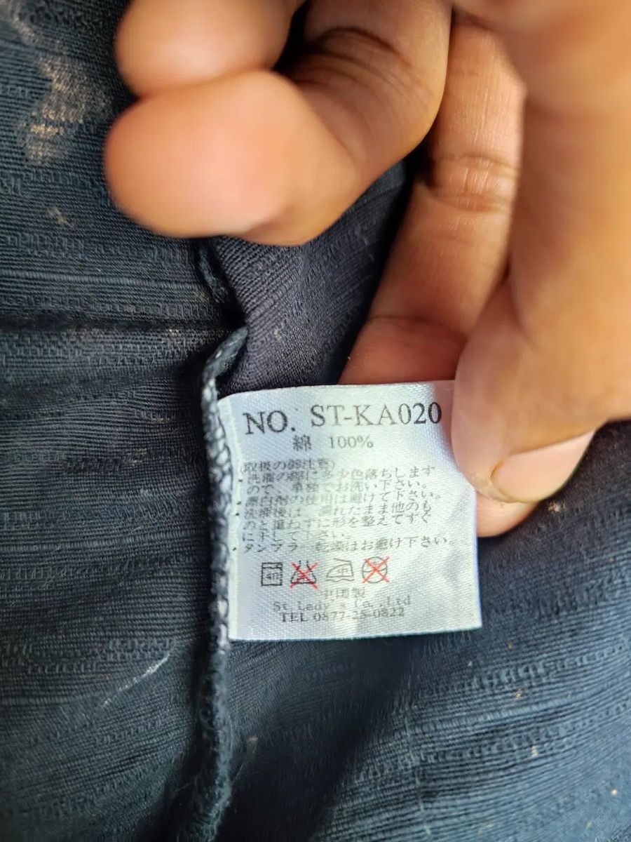 Japanese Brand Vintage Japanese Noragi Jacket Indigo Hokusai Wave Print Size US L / EU 52-54 / 3 - 12 Thumbnail
