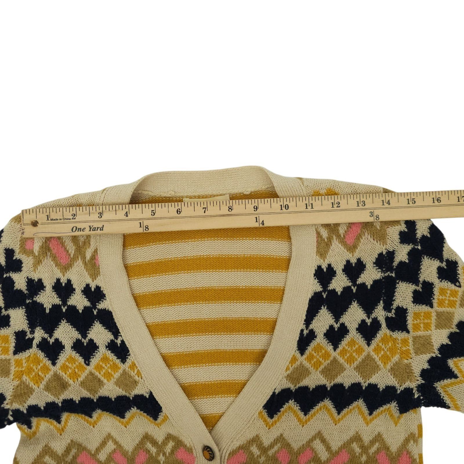 Anthropologie Fiets Voor 2 Anthropologie Fair Isle Knit Cardigan Sweater S Size S / US 4 / IT 40 - 4 Thumbnail