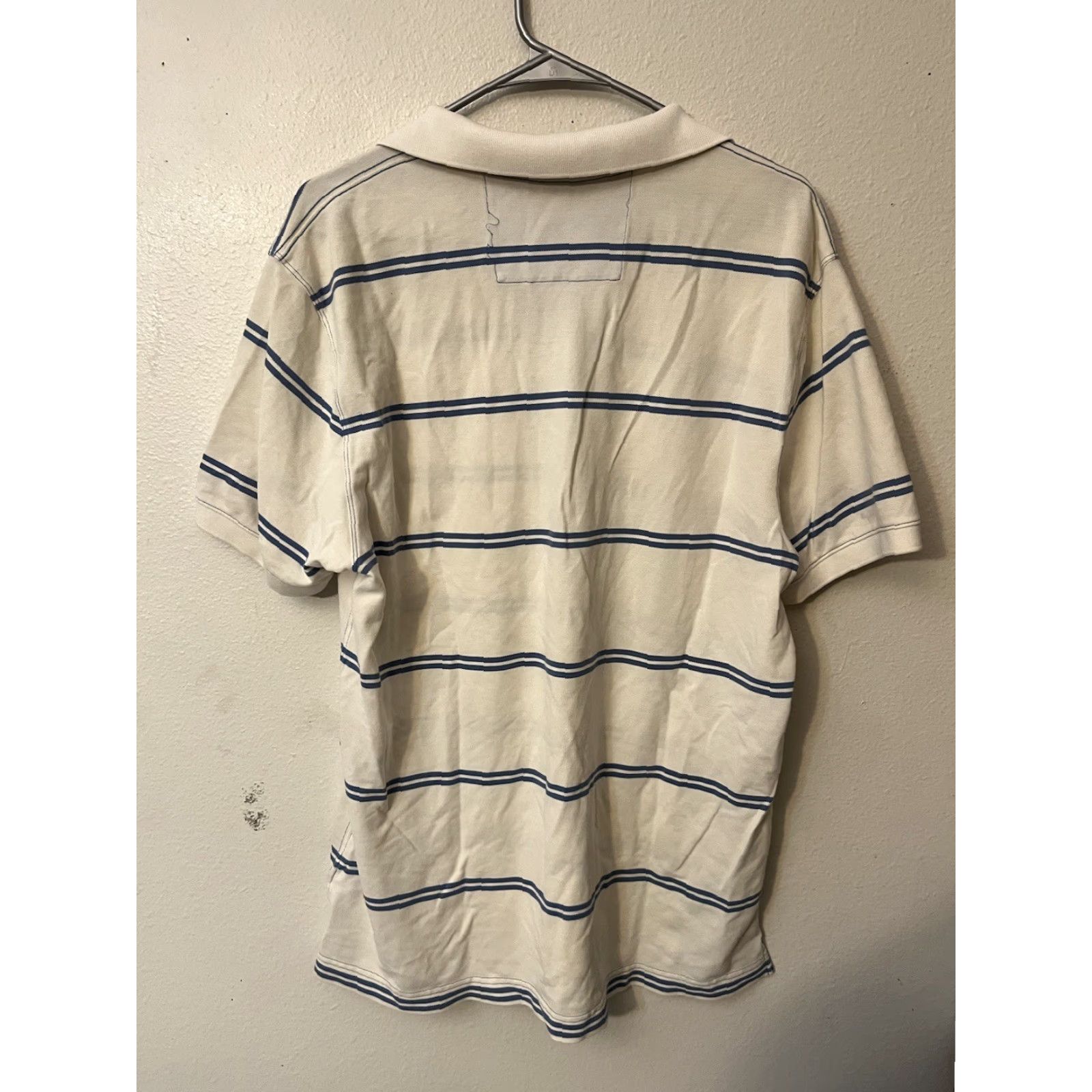 Banana Republic Banana Republic Polo Shirt Men L Striped White Blue Multicolor Cotton lycra Short Sleeve Classic Casual Shirts Mens Size US L / EU 52-54 / 3 - 3 Thumbnail