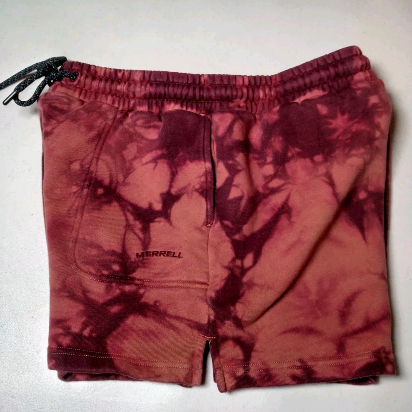 Merrell VINTAGE Merrell Women's Athletic Shorts Knit Tie Dye Burgundy M Casual Activewear Athleisure Size 32" / US 10 / IT 46 - 4 Thumbnail