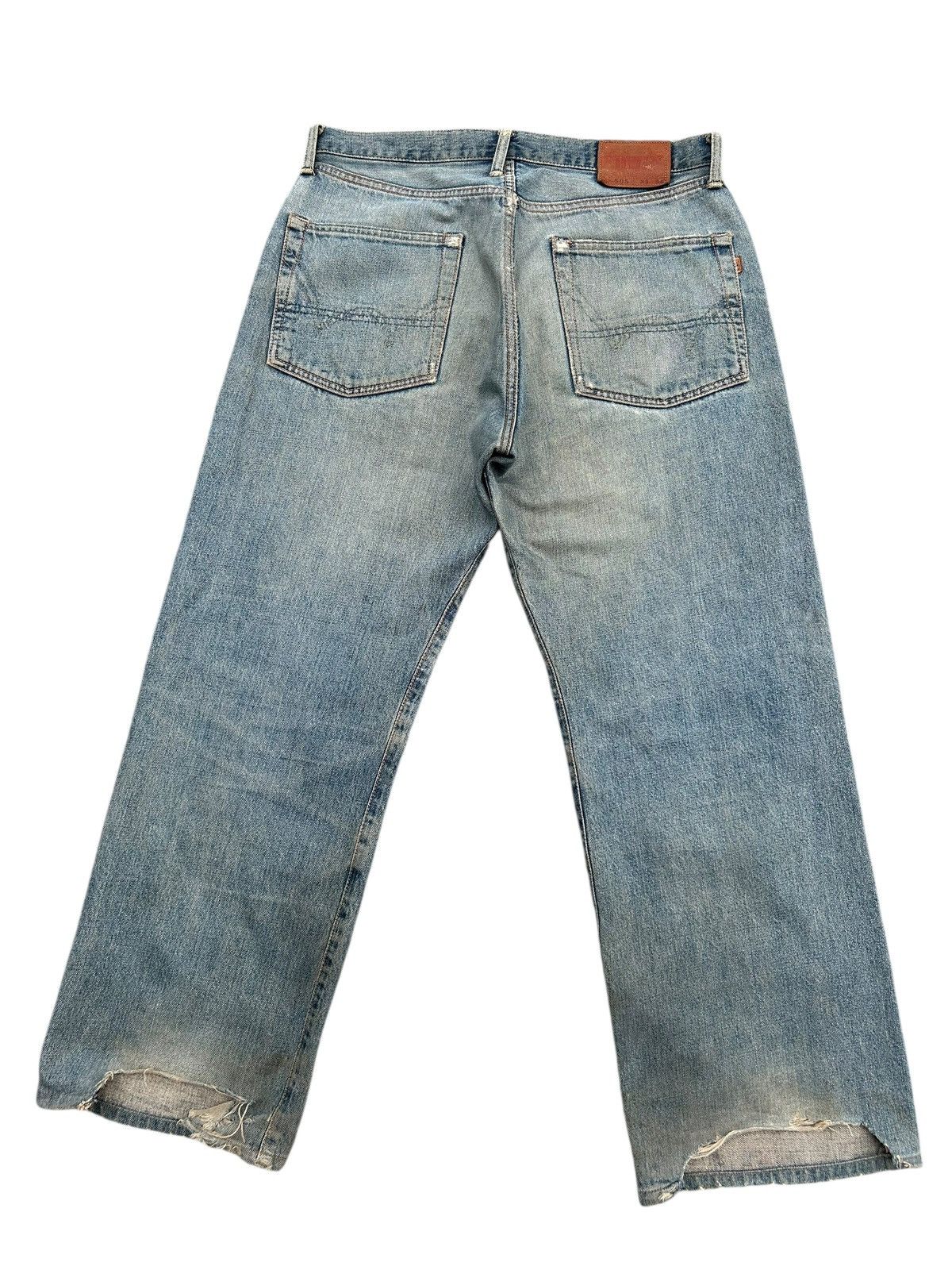 Kapital Thrashed Vintage Edwin 505 Selvedge Dirty Rusty Denim Jeans Size US 33 - 11 Thumbnail