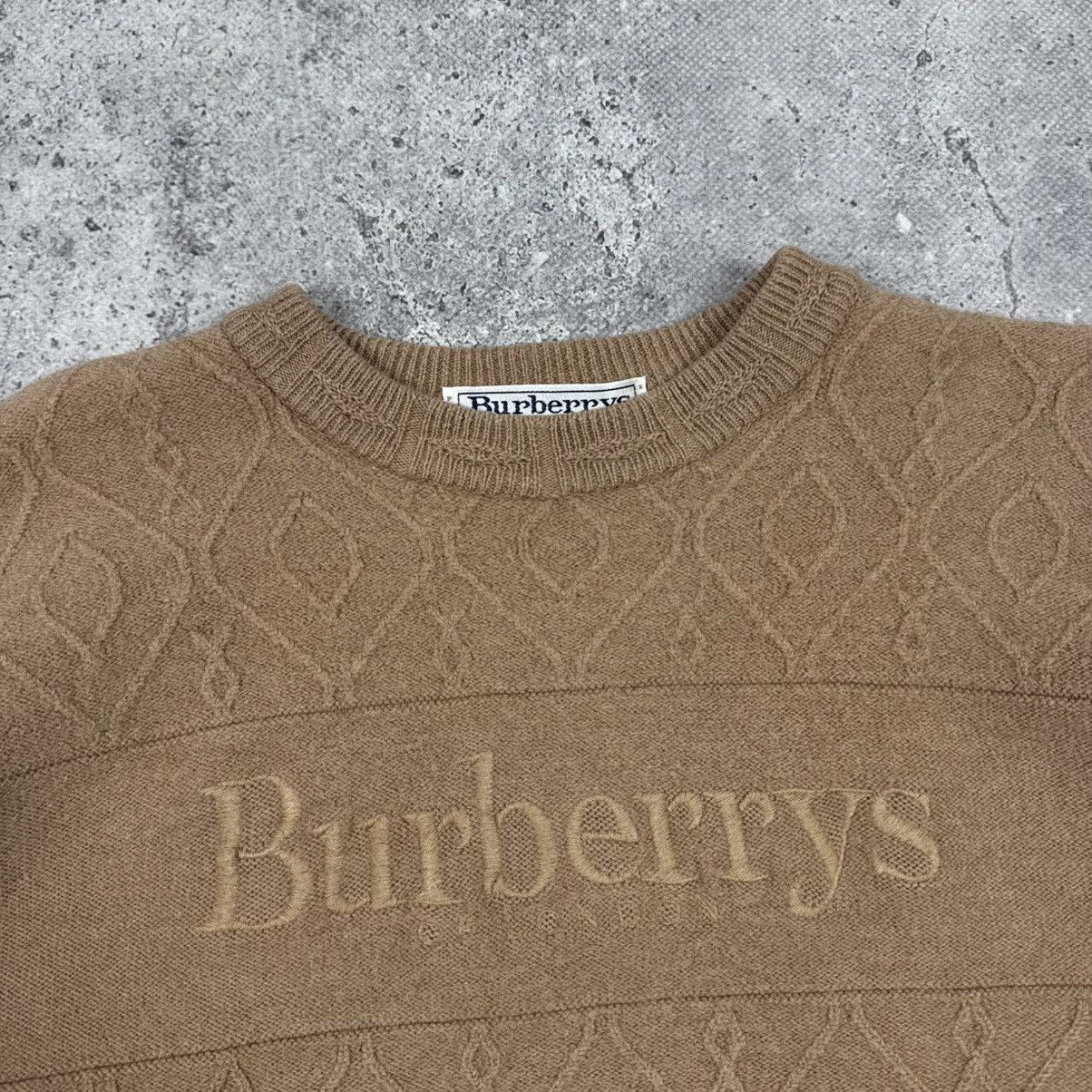 Burberry × Vintage Vintage Burberrys Burberry Cable Knit Merino Wool Sweater Size S / US 4 / IT 40 - 4 Thumbnail