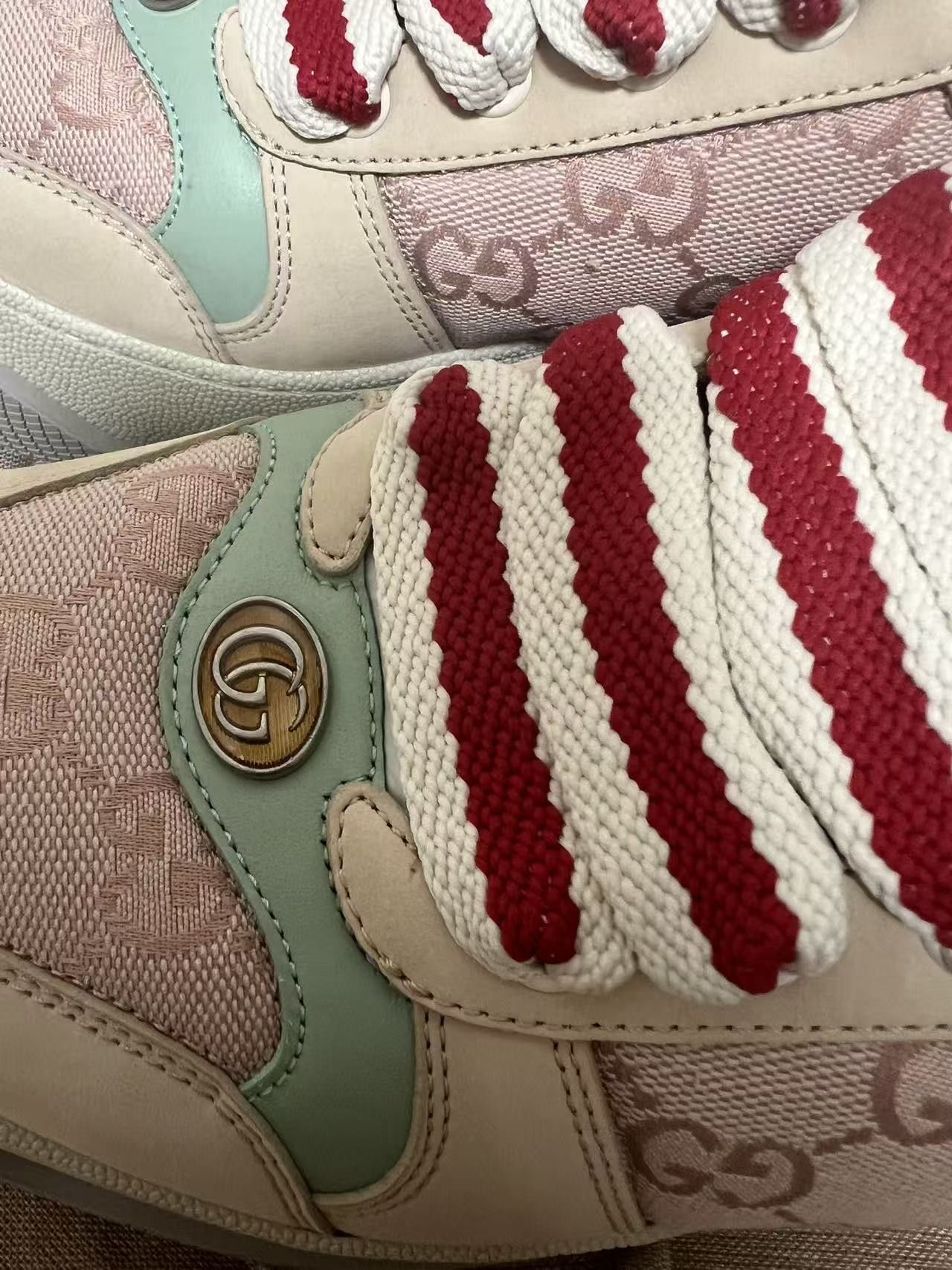 Gucci Gucci Screener GG Monogram Beige Pink (Women's) Size US 10.5 / IT 40.5 - 6 Thumbnail