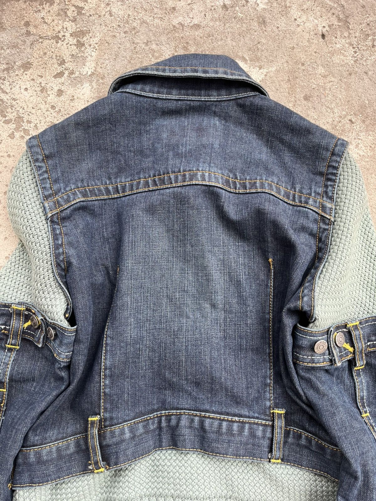 Oakley Oakley Metal Industrial Denim Knitted Avant Gard Jacket Y2K Size S / US 4 / IT 40 - 13 Thumbnail