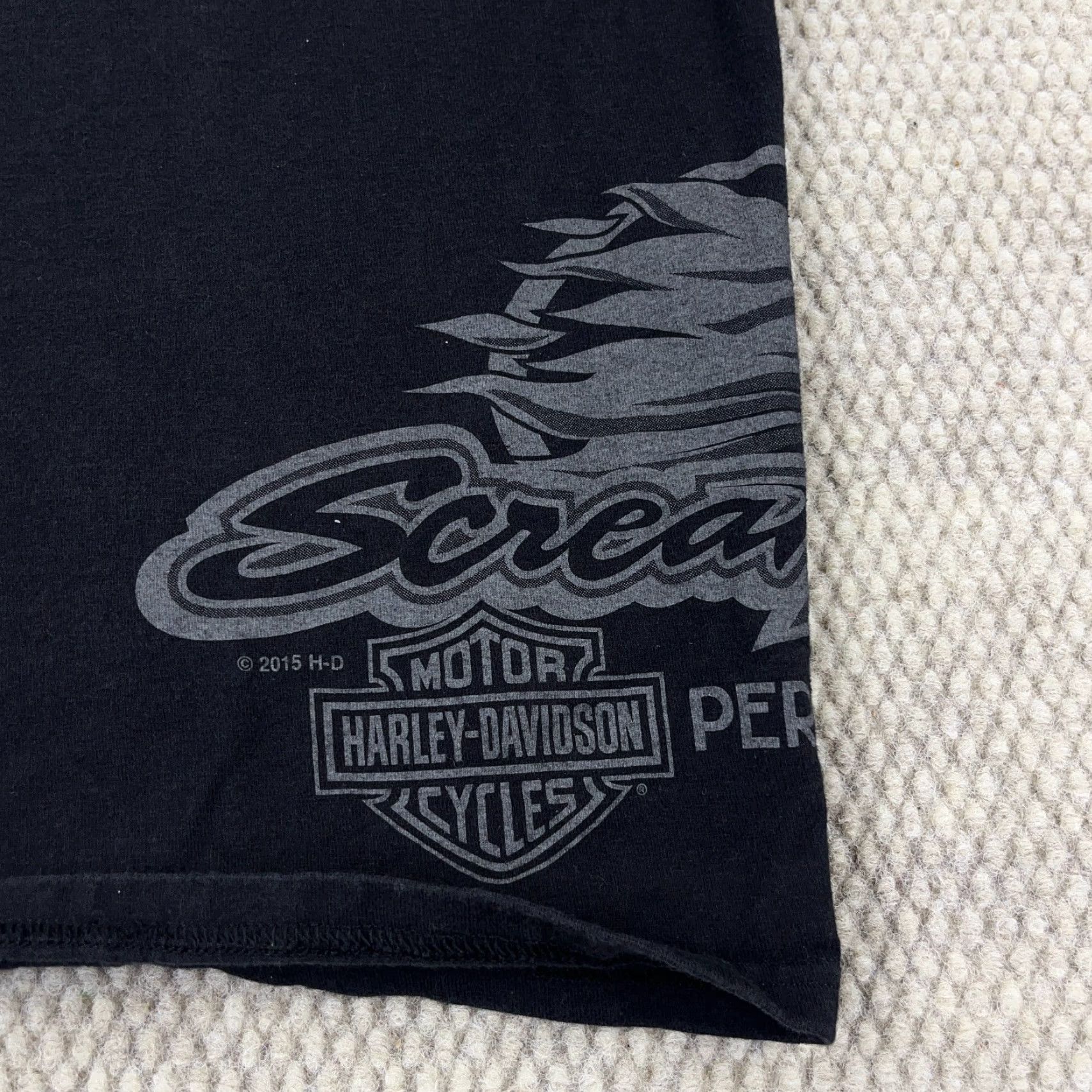 Harley Davidson Harley-Davidson Shirt Men Large Black Tee Screamin Eagle Wrap Around Y2K Adult Size US L / EU 52-54 / 3 - 5 Thumbnail