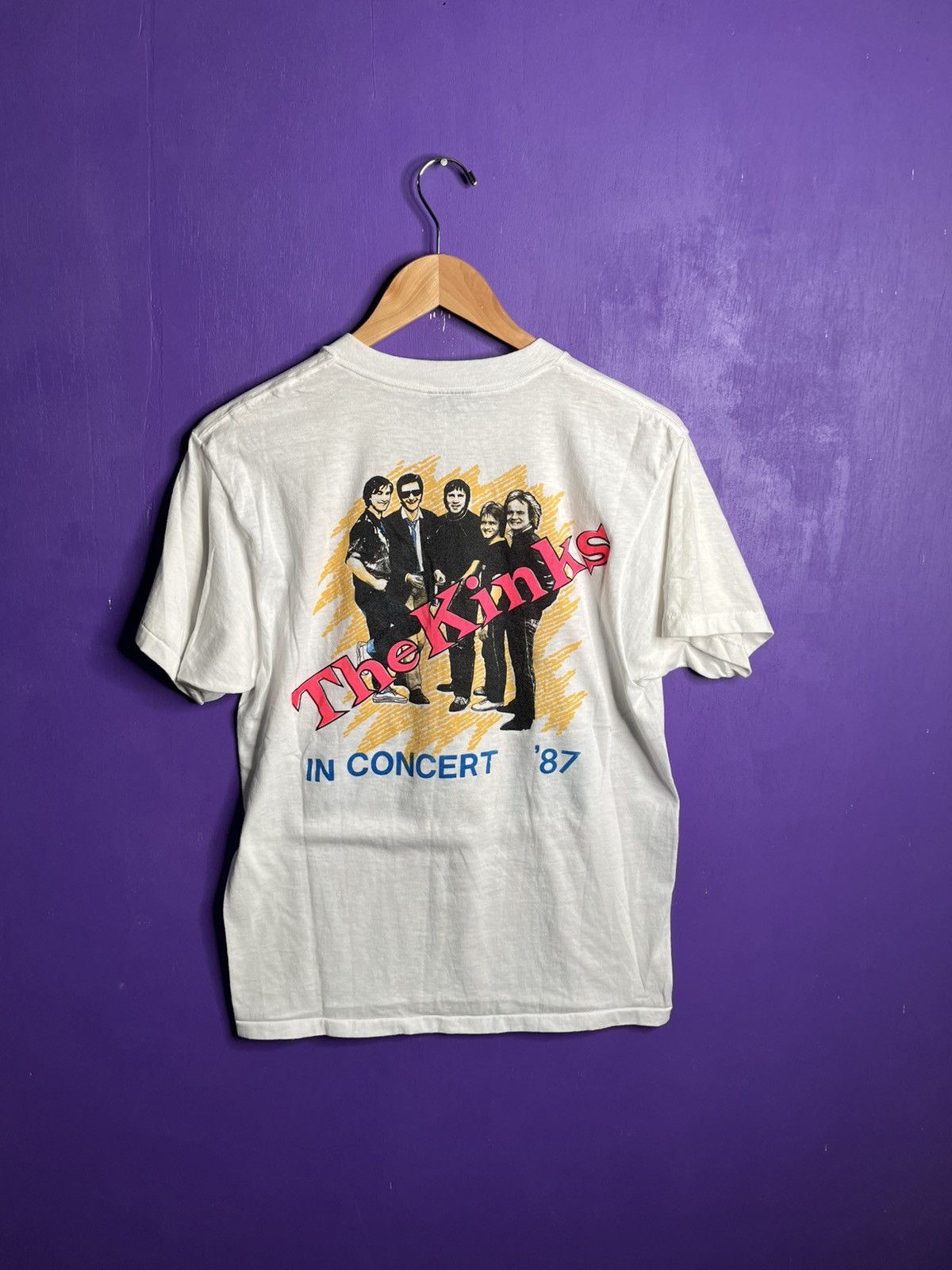 Band Tees × Vintage Vintage 1987 The Kinks think visual tour t-shirt Size US M / EU 48-50 / 2 - 2 Thumbnail