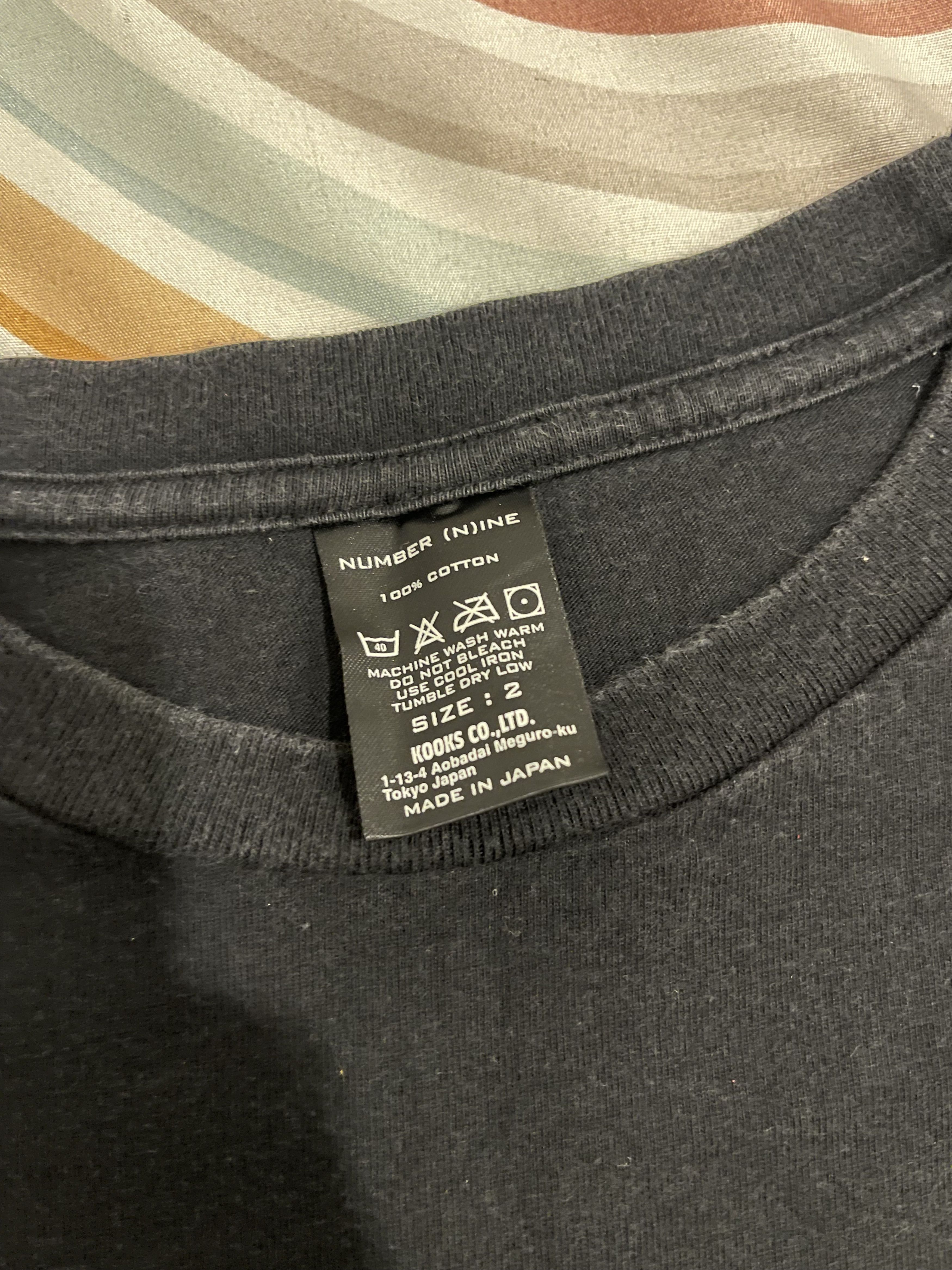 Number (N)ine Number Nine Fender Single Pocket Black Tee Size US M / EU 48-50 / 2 - 4 Thumbnail