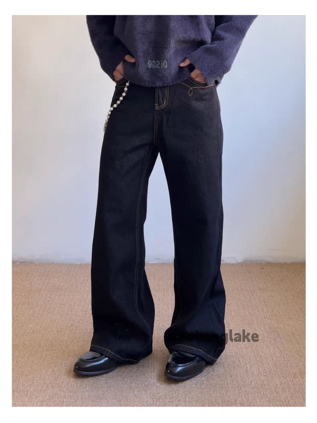 Jean Custom unisex utility punk hiphop yuppie baggy jeans Size US 26 / EU 42 - 2 Thumbnail