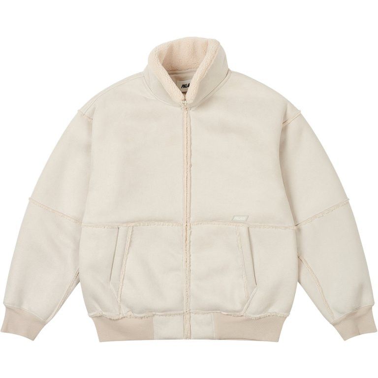 Palace Palace Sherpa Faux Suede Funnel Jacket Soft White Size US XL / EU 56 / 4 - 1 Thumbnail
