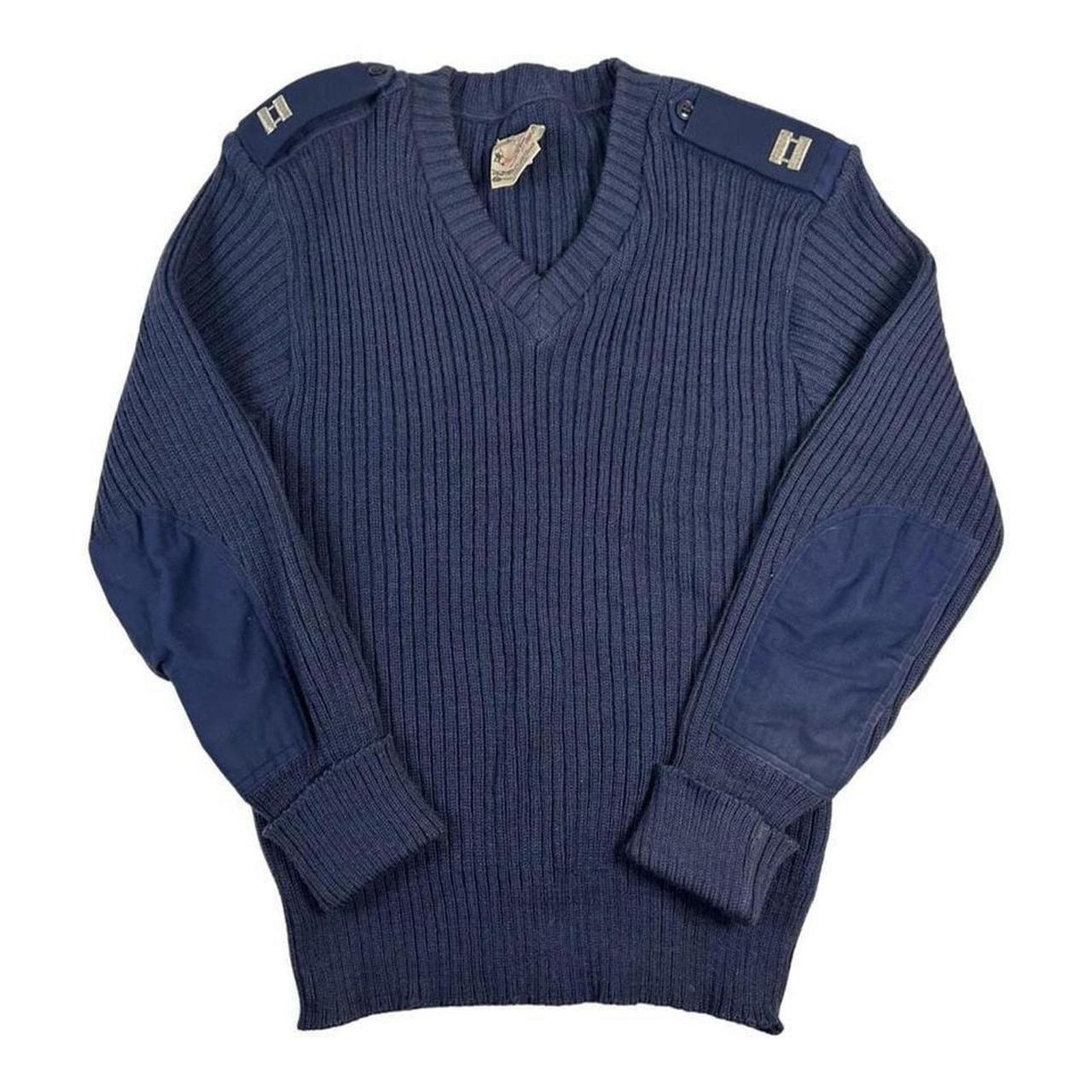 Vintage Vintage military sweater 70s wool navy sz 46 / m Size US M / EU 48-50 / 2 - 1 Thumbnail