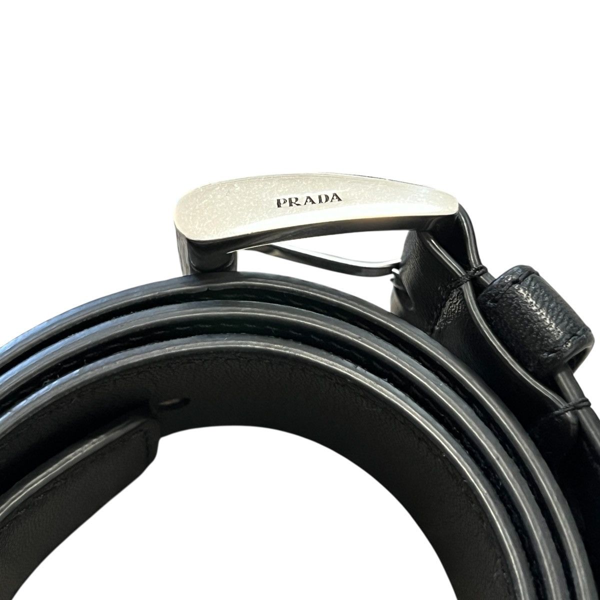 Prada PRADA Black Nappa Leather Belt 65/26 Size 26 - 2 Thumbnail