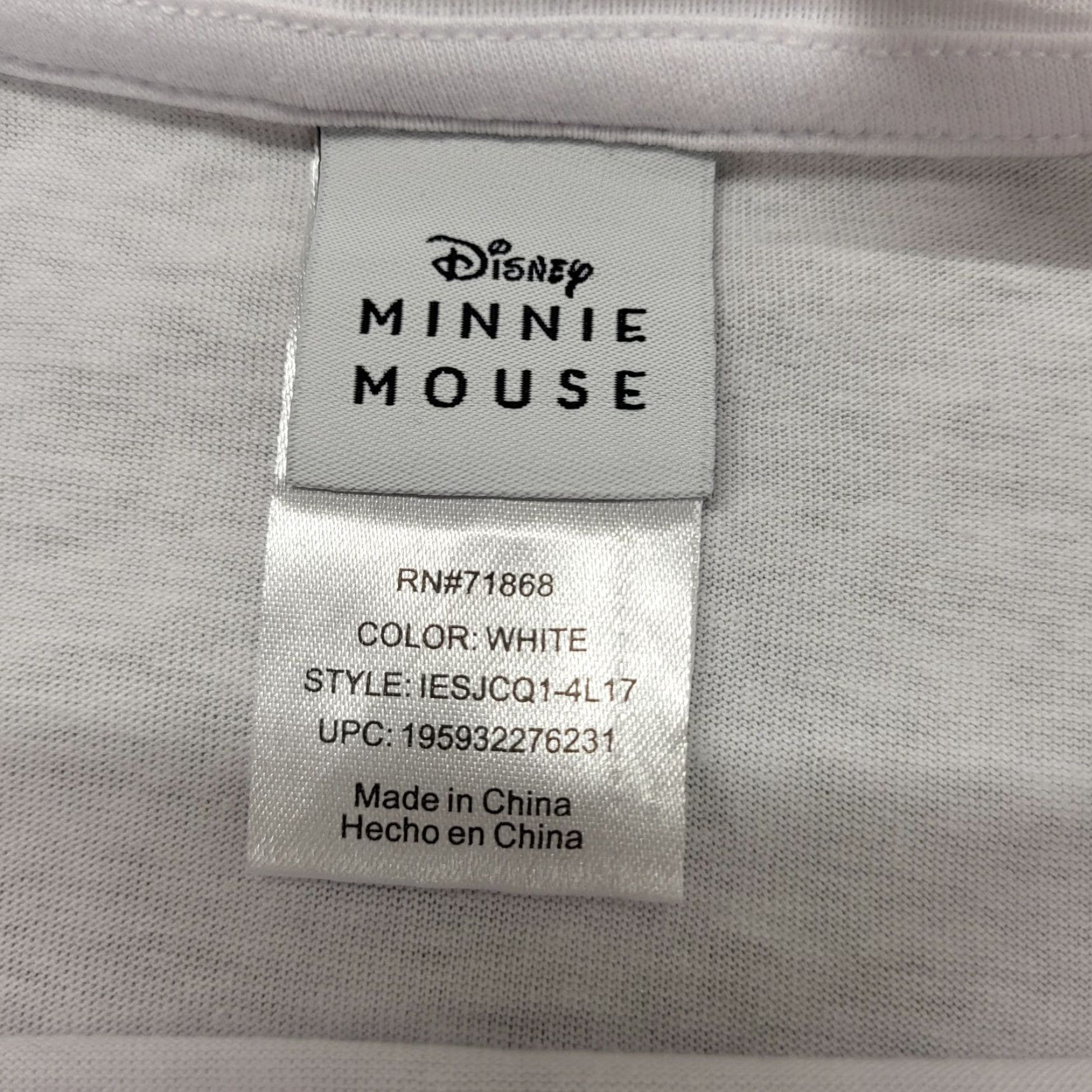 Disney Disney Minnie Mouse T-Shirt Women’s Large White Embroidered Flowers NWT Emoji 💐 Size L / US 10 / IT 46 - 6 Thumbnail