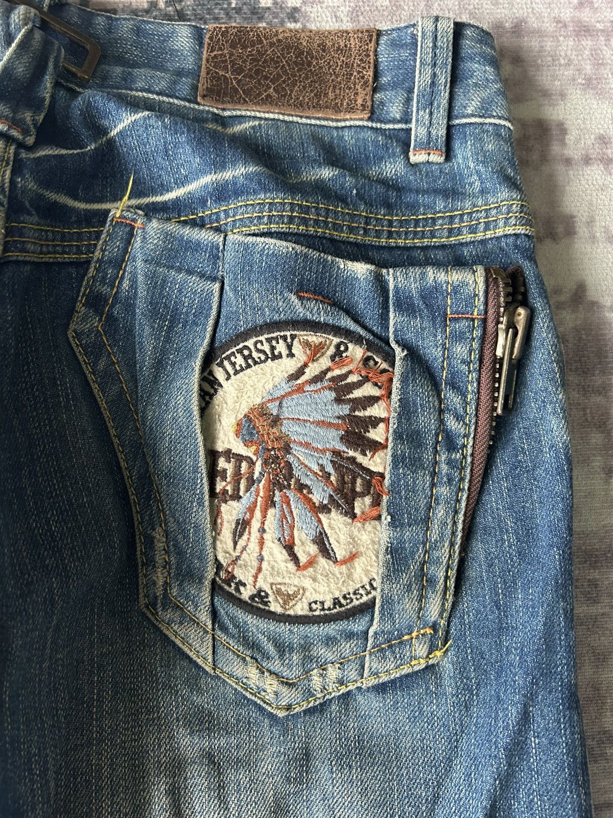 Ed Hardy Y2K Red Pepper Flared Jeans Size 28" / US 6 / IT 42 - 6 Thumbnail