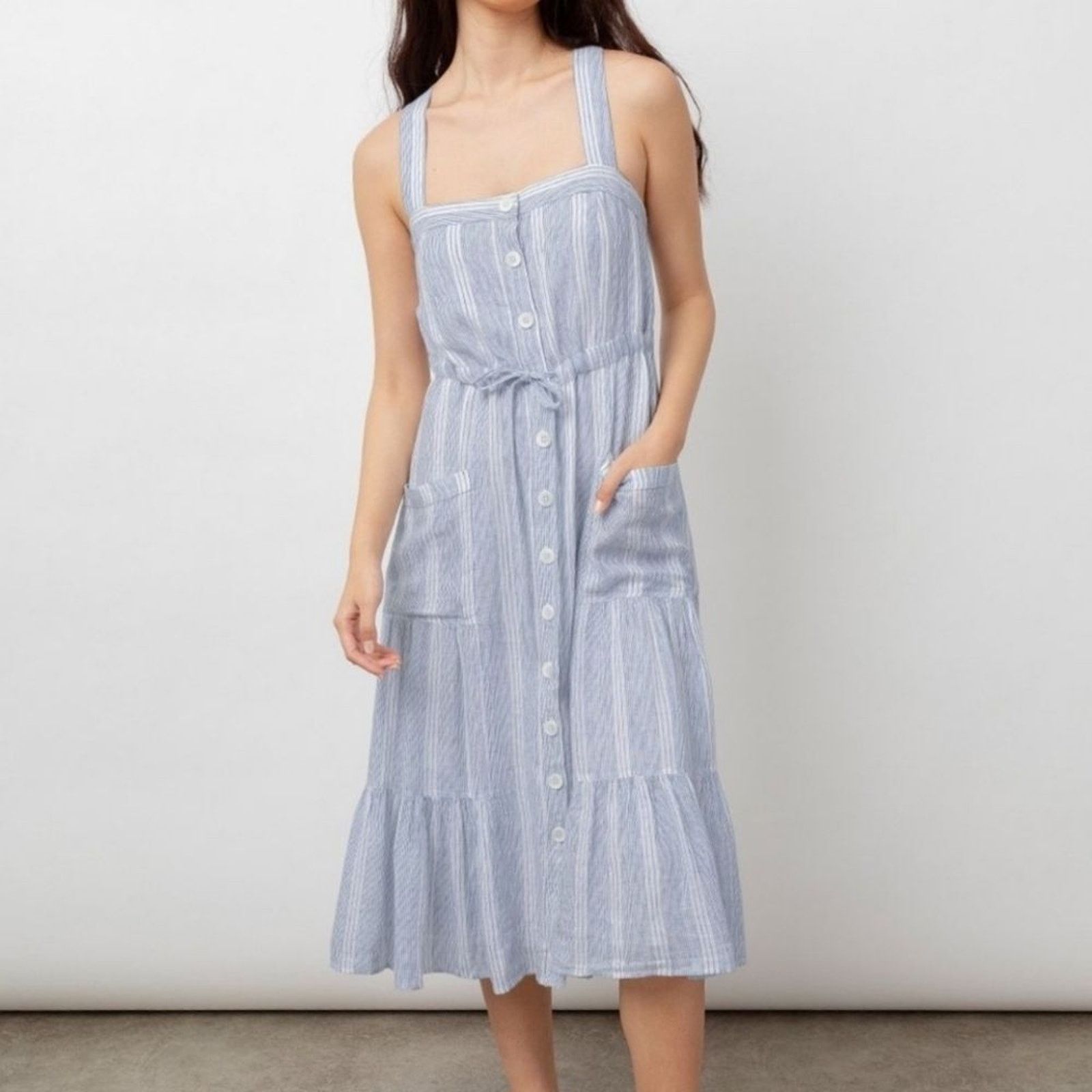 Rails Rails Blue White Alameda Cassia Sleeveless Dress Size S Size S / US 4 / IT 40 - 1 Thumbnail
