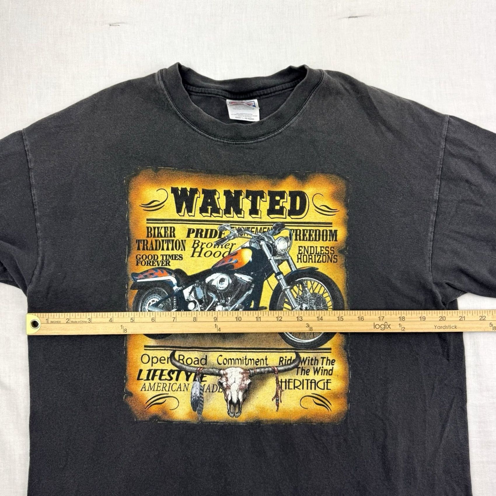 Hanes VINTAGE Hudson T Shirt Adult Large Biker Motorcycle Eagle Grunge Hipster Mens Size US L / EU 52-54 / 3 - 7 Thumbnail
