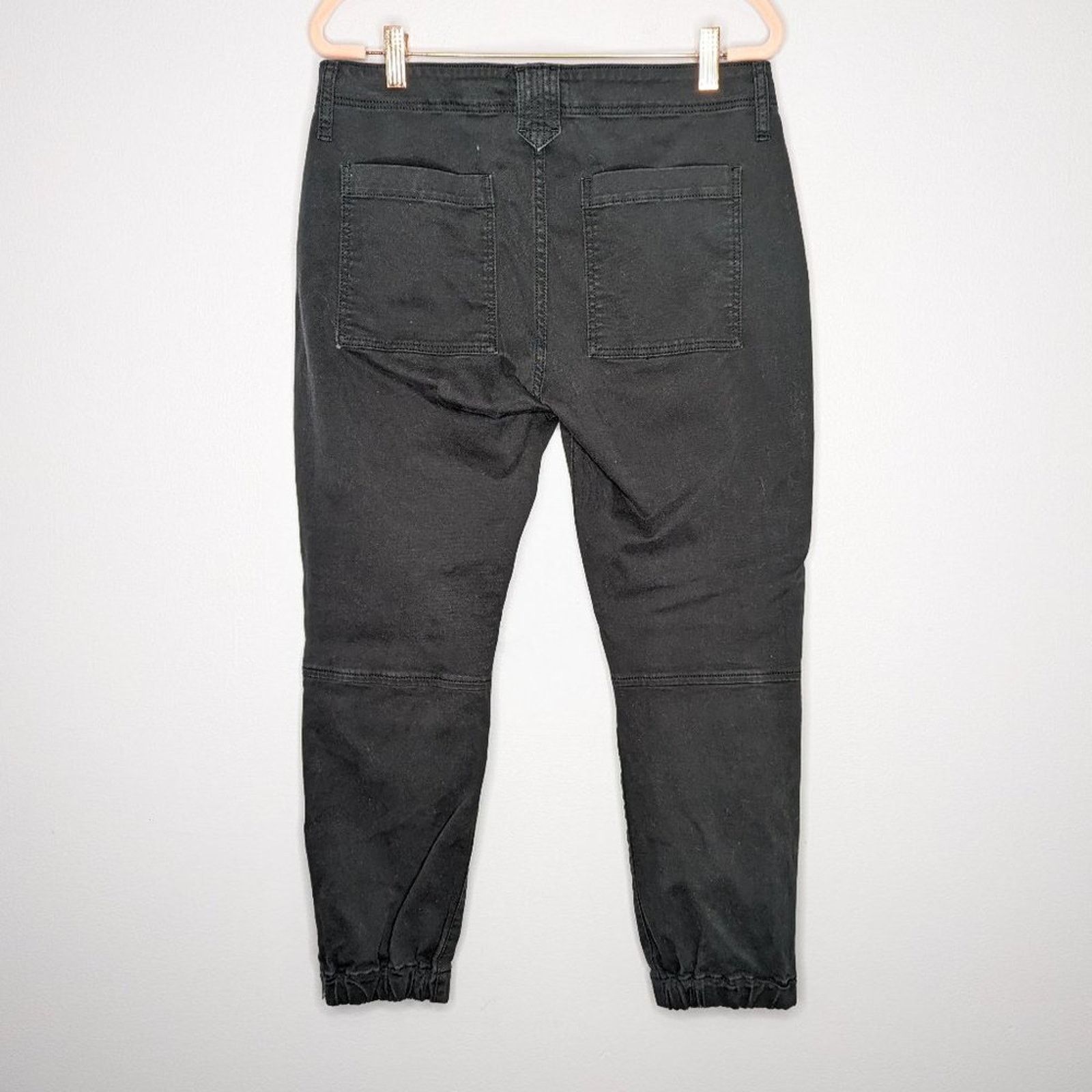 Frame Frame Washed Black Banded Bottom Trapunto Moto Pant Anke Zip Size 30" / US 8 / IT 44 - 2 Thumbnail