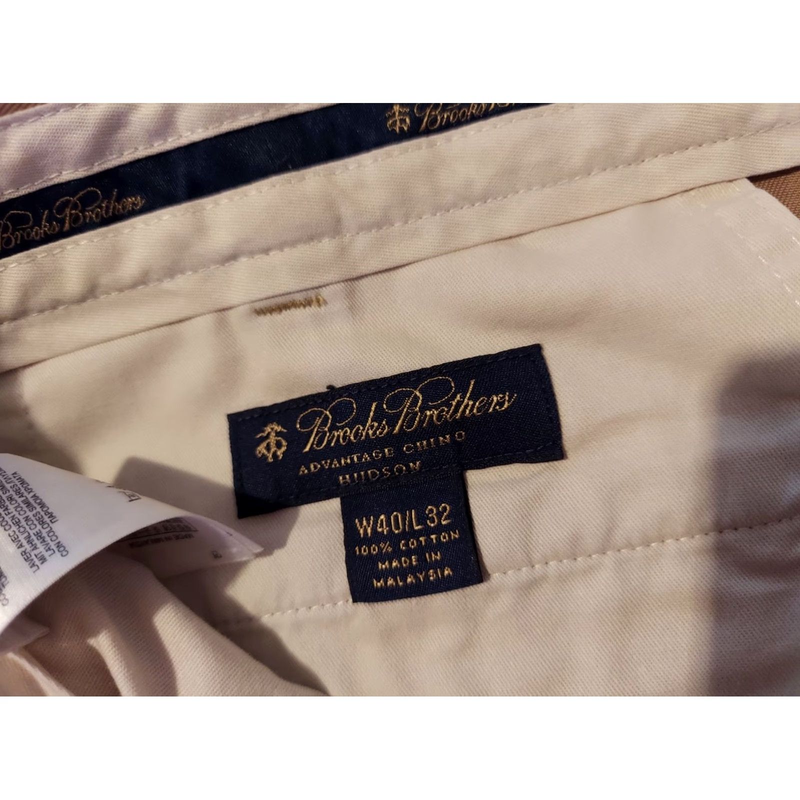Brooks Brothers VINTAGE: No Brooks Brothers Mens Khaki Dress Pants 40x32 40x28 Cotton Chino Slack Trouser Pants Flat Front Regular Size 40 Beige Slit Pockets - Size US 40 / EU 56 - 3 Thumbnail