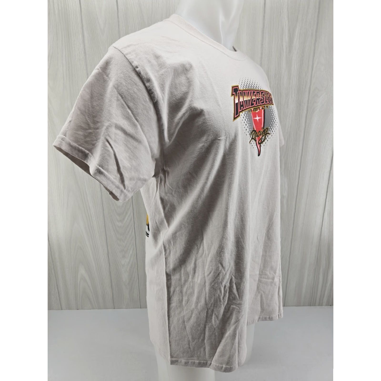 Gildan SPOT Tankersley Family Racing Pontiac Firebird Graphic T-Shirt Size L Khaki Mens Short Sleeve Vintage No Size US L / EU 52-54 / 3 - 7 Thumbnail
