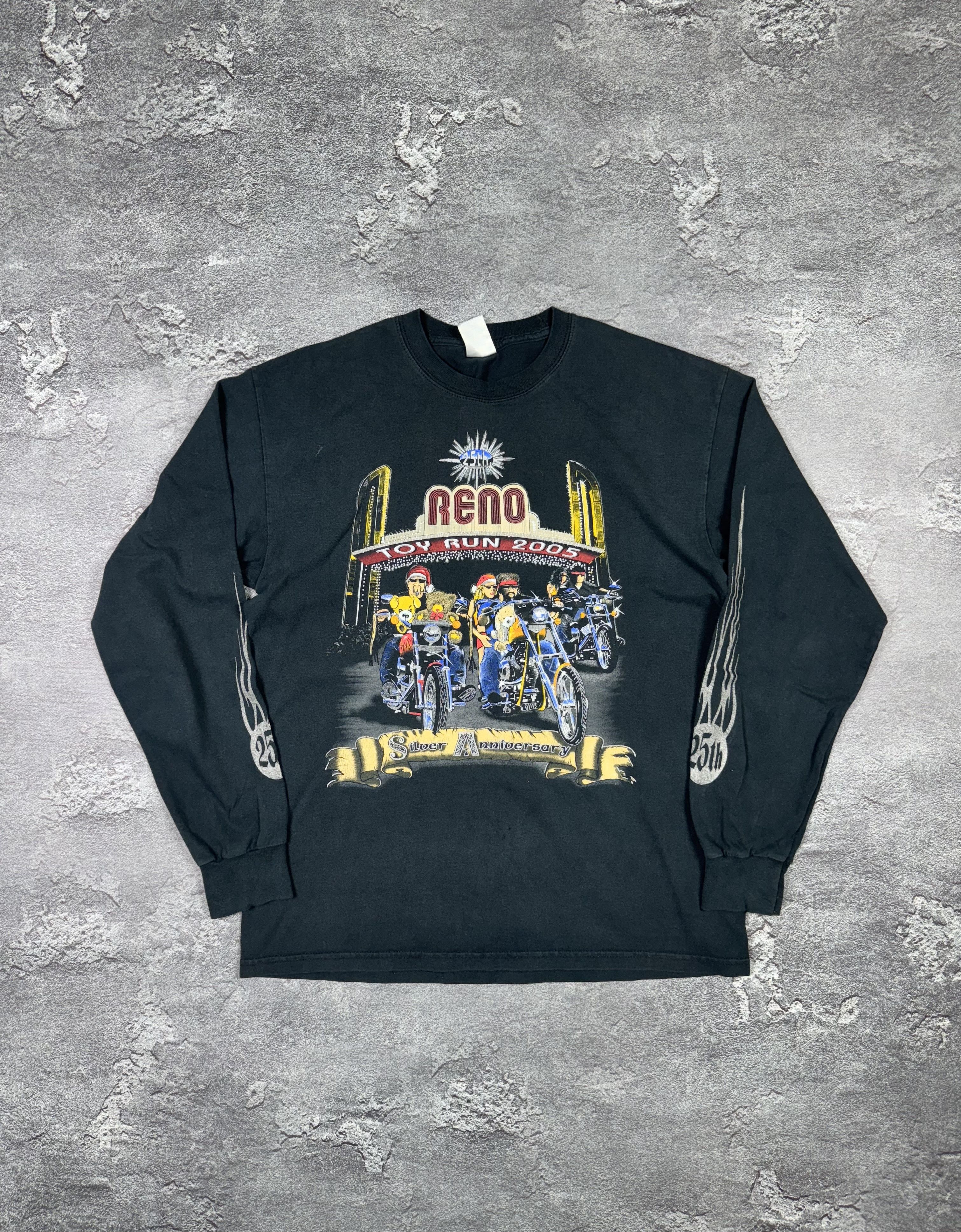 If Six Was Nine Reno Toy Run Goth Racing Long Sleeve Shirt Size L Gildan Size US L / EU 52-54 / 3 - 1 Thumbnail