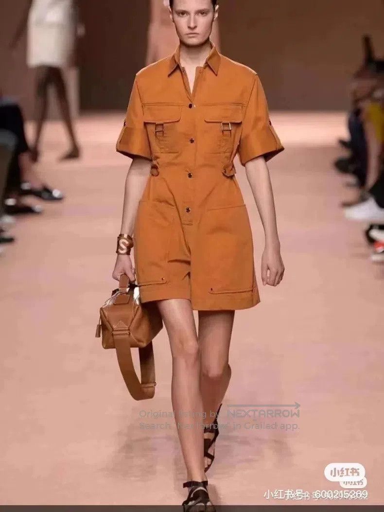Hermes Hermes Spring/summer mustard yellow utility jumpsuit Size 24" / US 00 / IT 34 - 9 Thumbnail