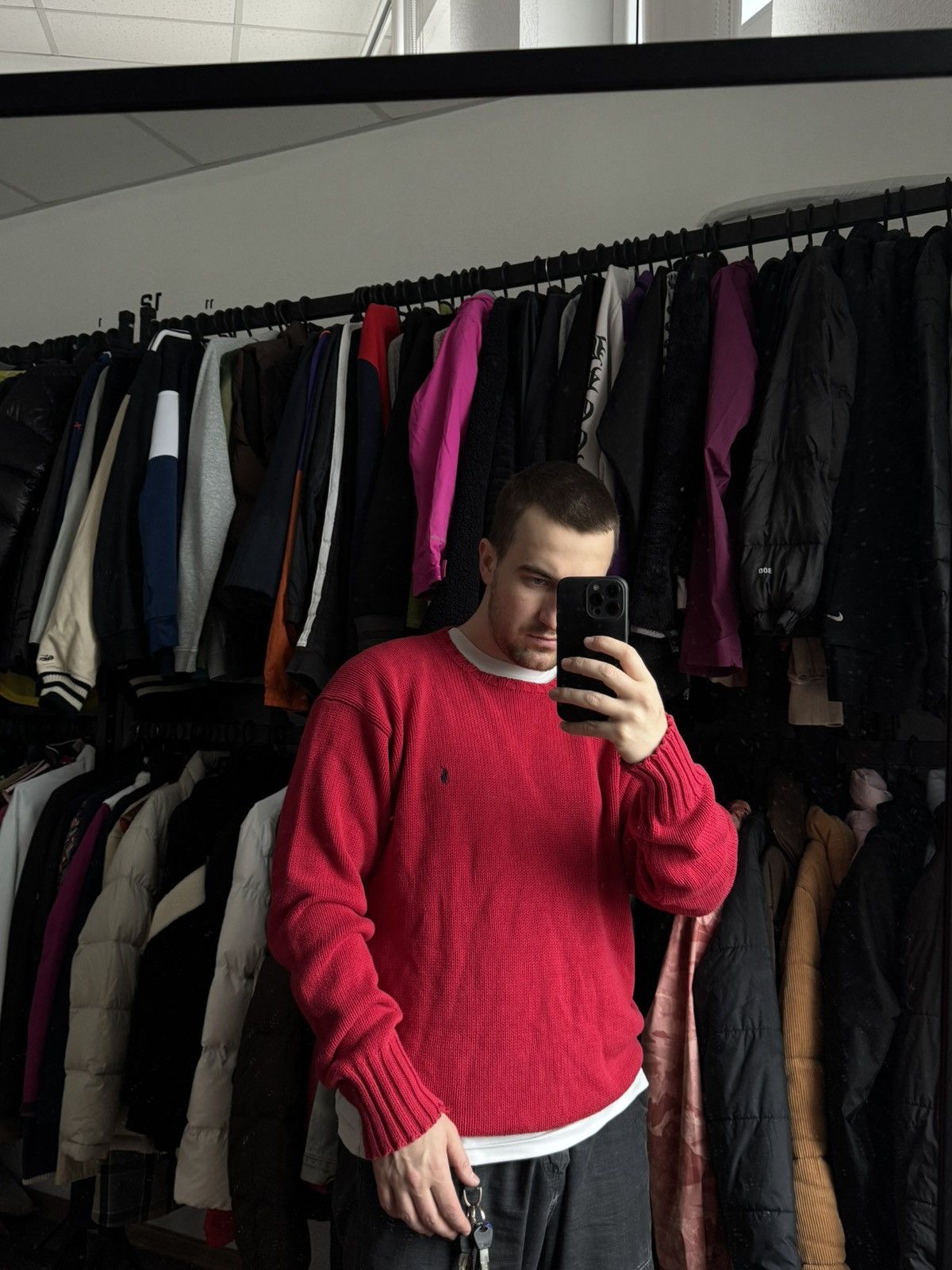 Polo Ralph Lauren 🔥AWESOME RED POLO RALPH LAUREN 00s KNITTED SWEATER Size US L / EU 52-54 / 3 - 2 Thumbnail