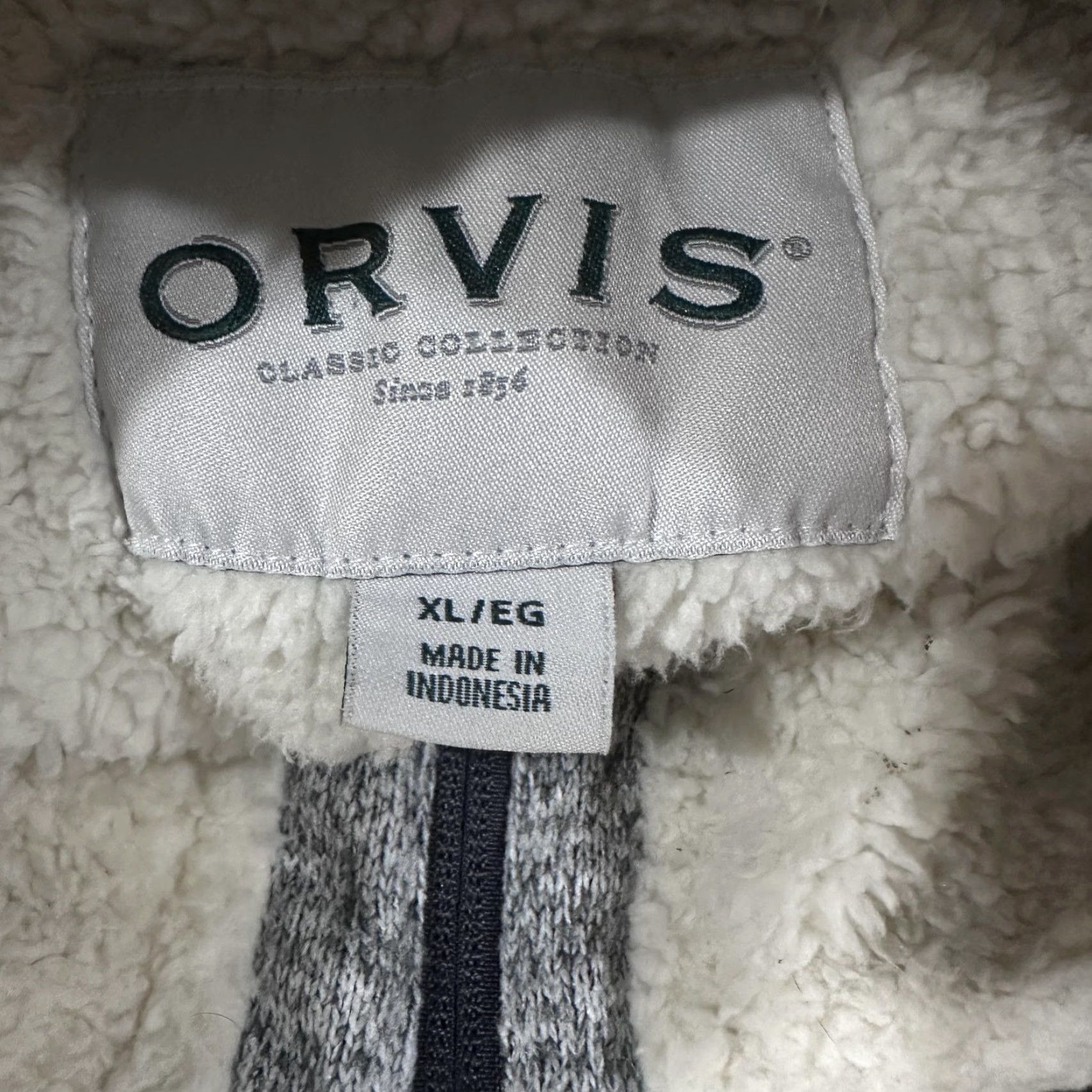 Orvis Orvis Sweater Mens XL Gray 1/4 Zip Pullover Mock Neck Pockets Sherpa-lined Knit Vintage No Size US XL / EU 56 / 4 - 7 Thumbnail