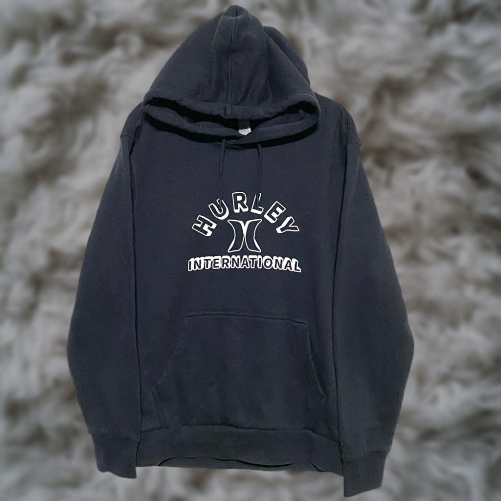 Hurley Hurley Hoodie Sweatshirt Pullover Graphic Print Mens L Black Crew Neck Fleece Cotton Polyester Size US L / EU 52-54 / 3 - 1 Thumbnail