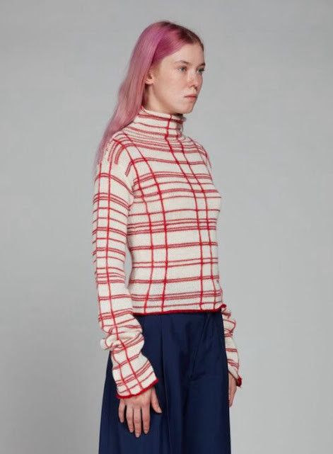 Marni o1w1db10824 Turtleneck Sweater in White Red Size S / US 4 / IT 40 - 2 Thumbnail