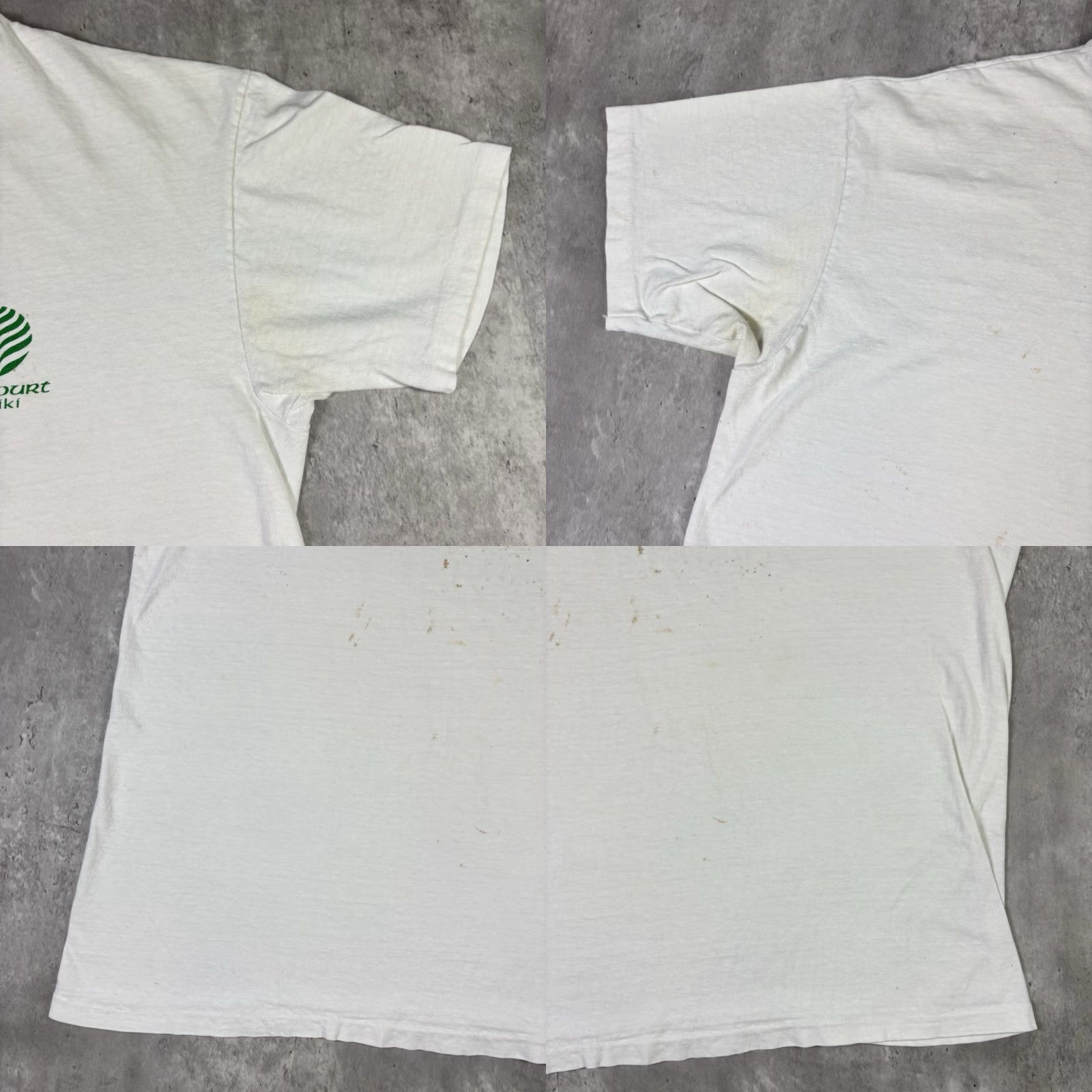 Hanes VINTAGE Waikiki Hawaii T Shirt Double Sided White Single Stitch size XL 90s Size US XL / EU 56 / 4 - 9 Thumbnail