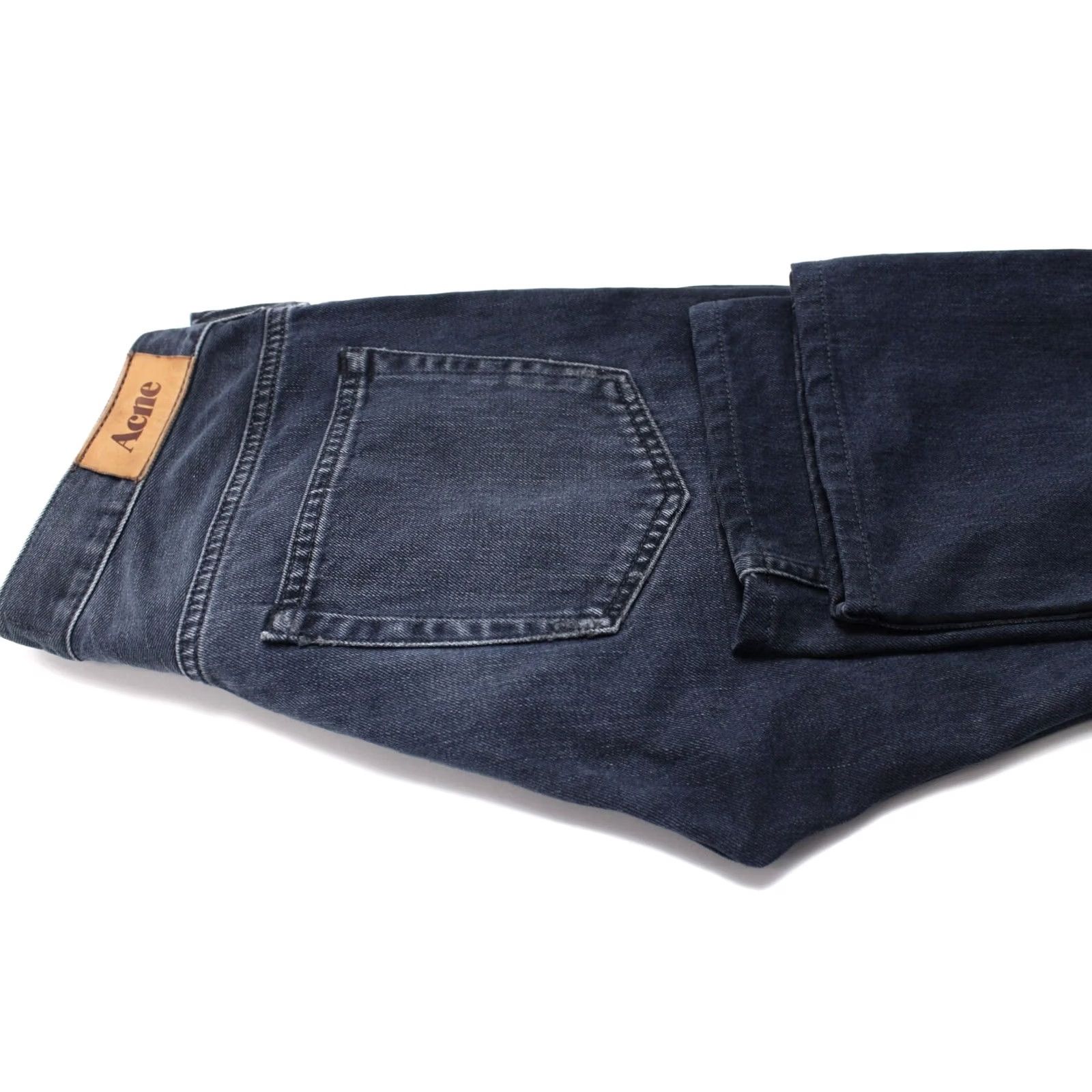 Denime ACNE Jeans Roc/Lana Blue Men's W30/L32 Slim Fit Whiskers Faded Denim Size US 30 / EU 46 - 5 Thumbnail