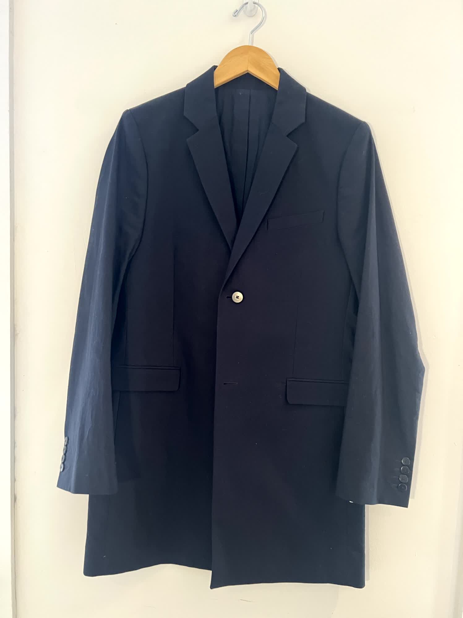 Folk Folk Double Navy Three Four Coat / Blazer / Jacket Size 36R - 1 Thumbnail
